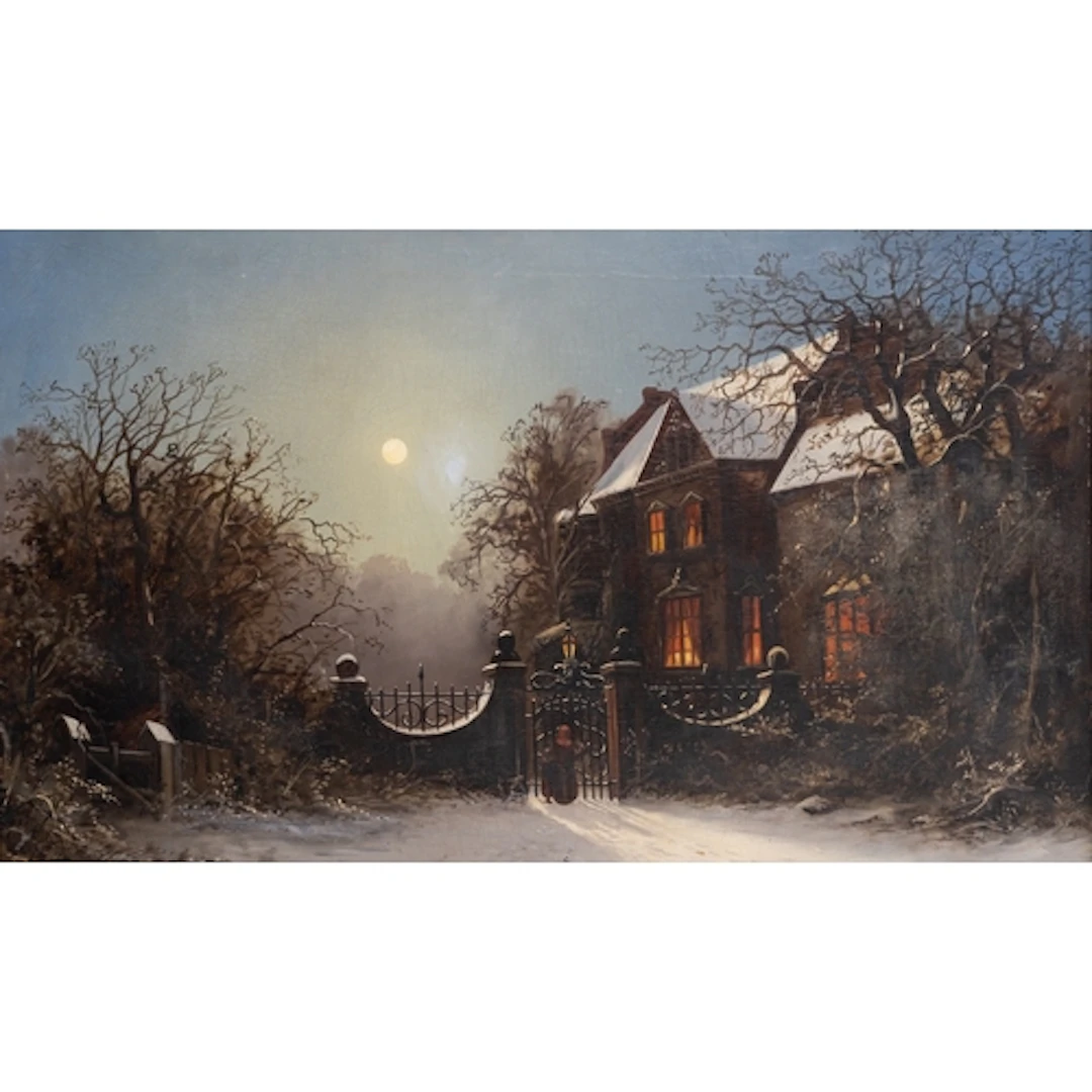 Manner of John Atkinson Grimshaw (1836-1893) - Country hous...