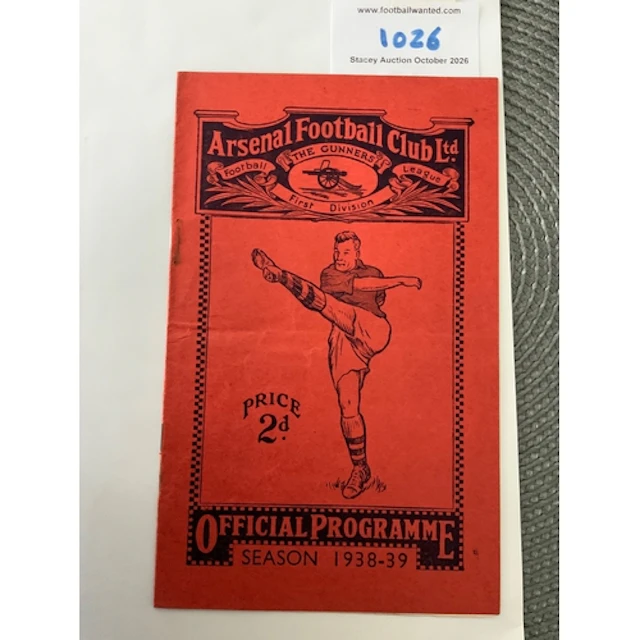 38/39 Arsenal v Huddersfield Town Football Programme: Excell...