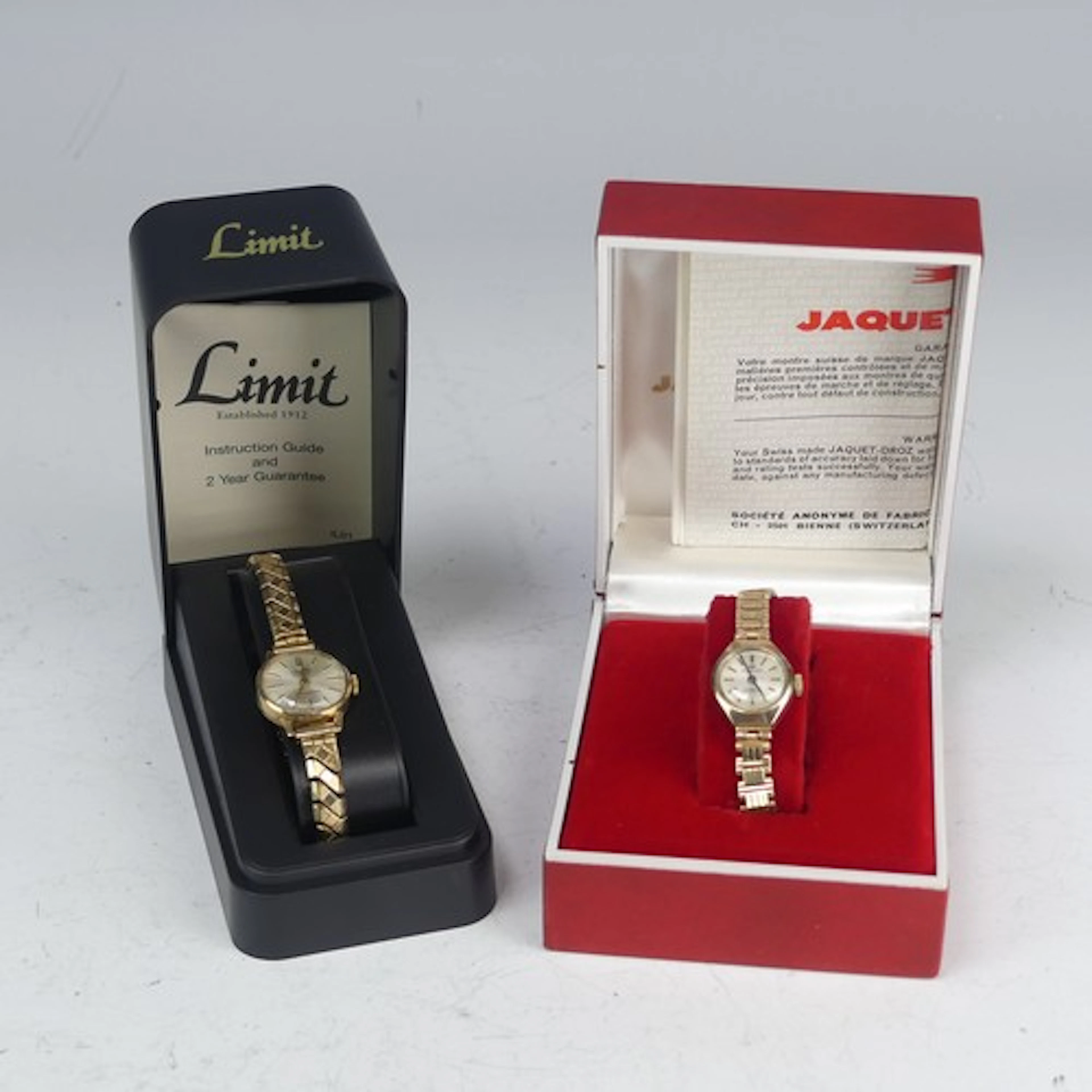 A 9ct yellow gold lady's Jaquet-Droz Wristwatch, with 17-jew...