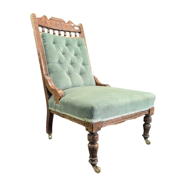 A 19th century Victorian Aesthetic period armchair. The chai...