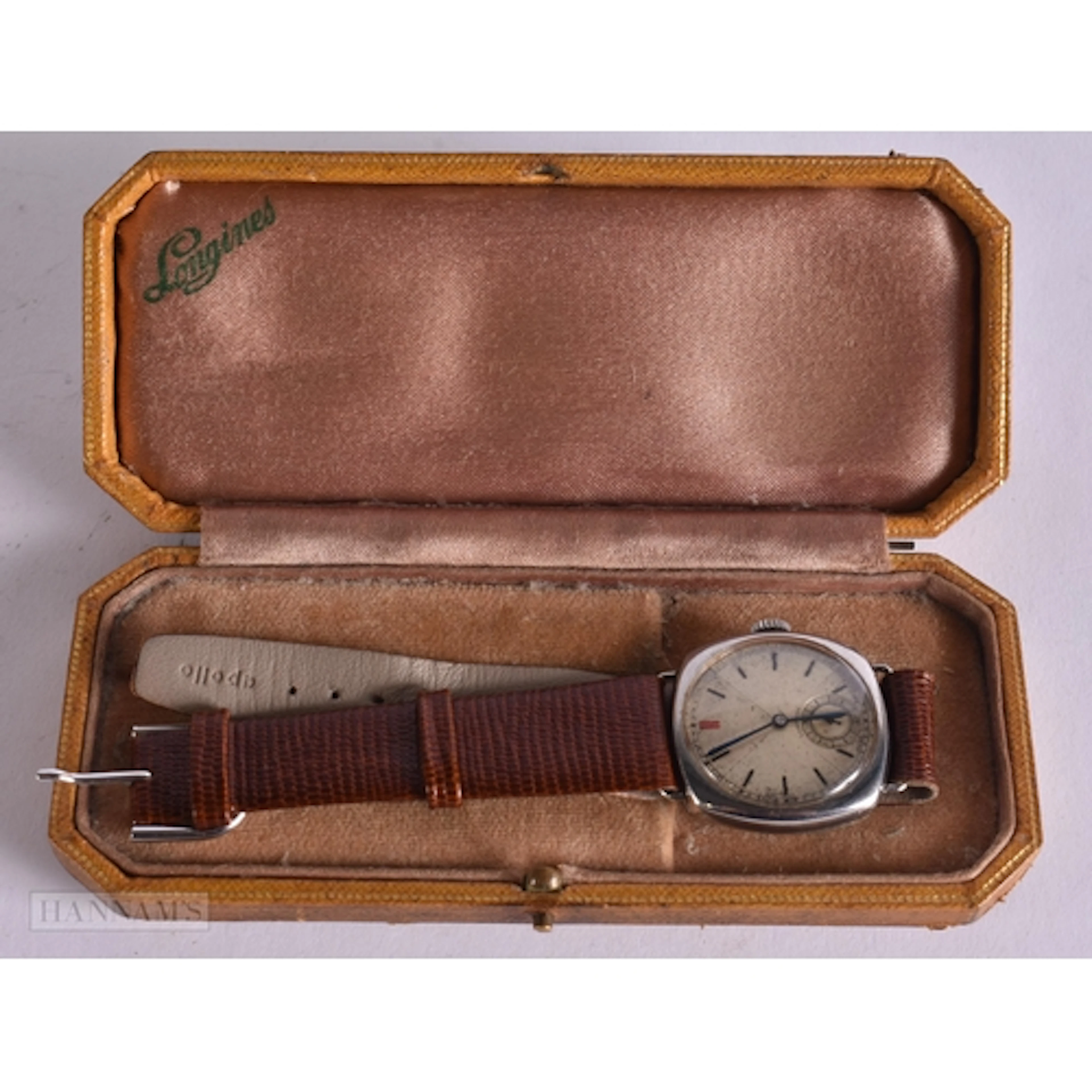 A VINTAGE LONGINES WRIST WATCH. Running. 3.25 cm wide.