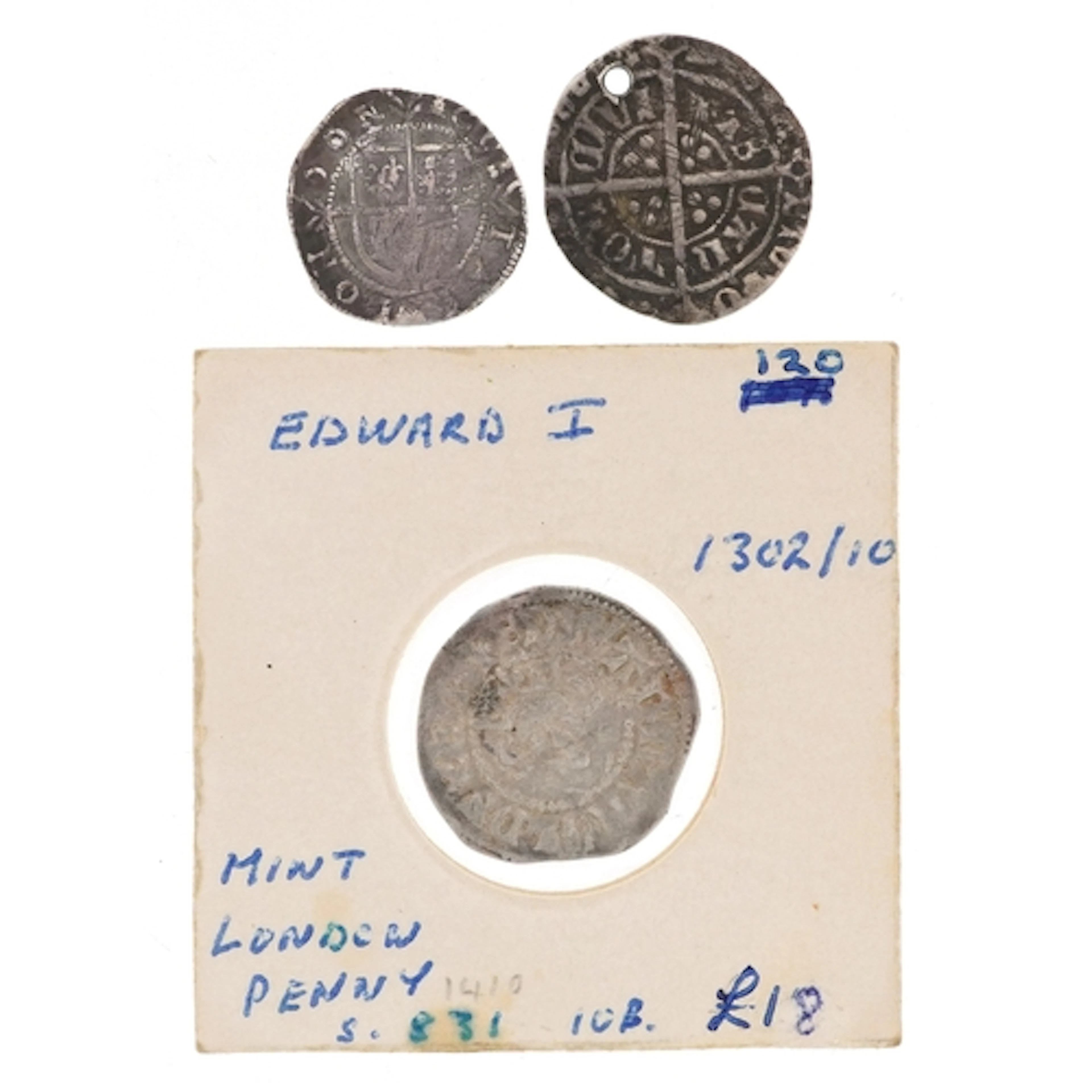Three medieval silver hammered British coins including an Ed...