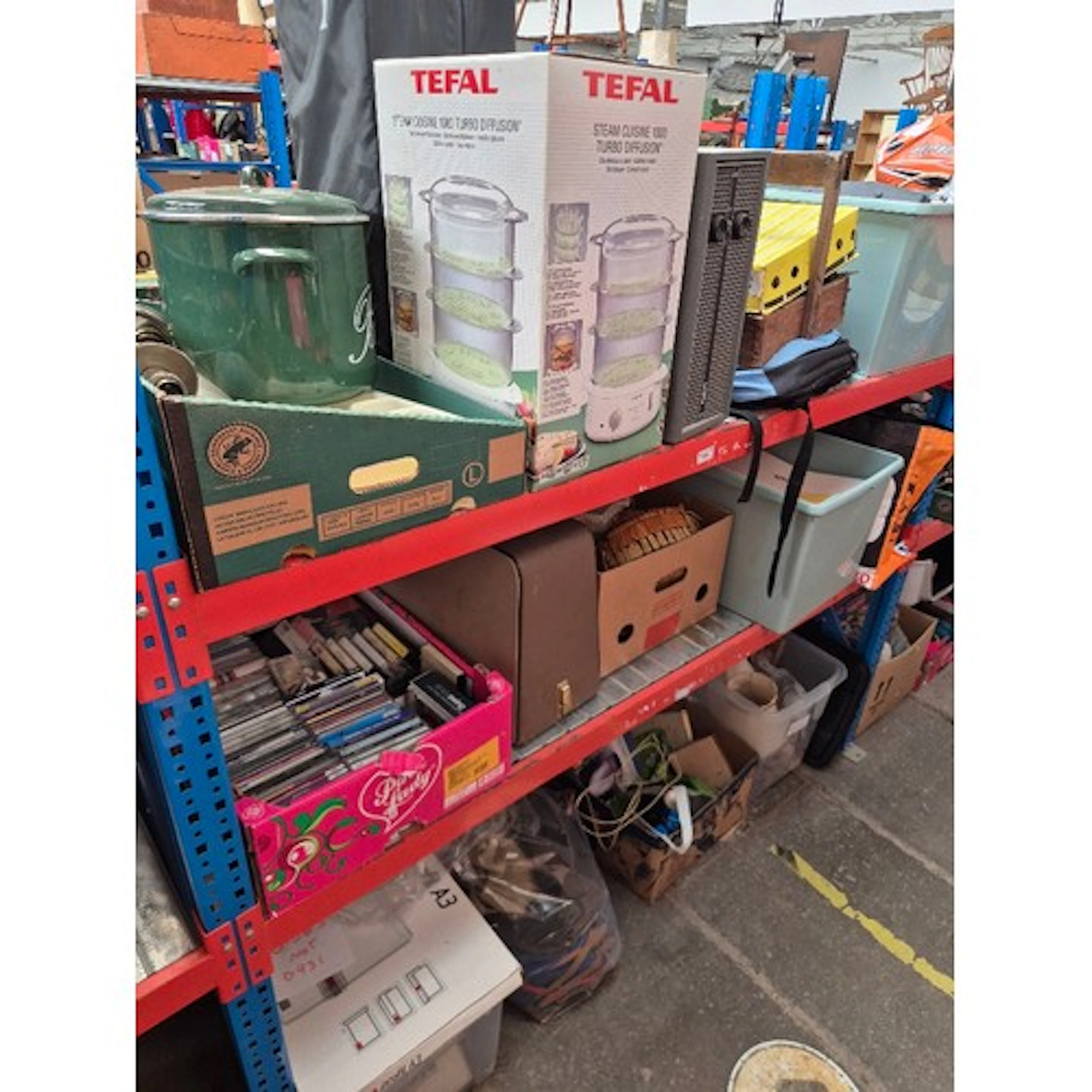 3 shelves (appx 14 boxes and bags) of mixed items including ...