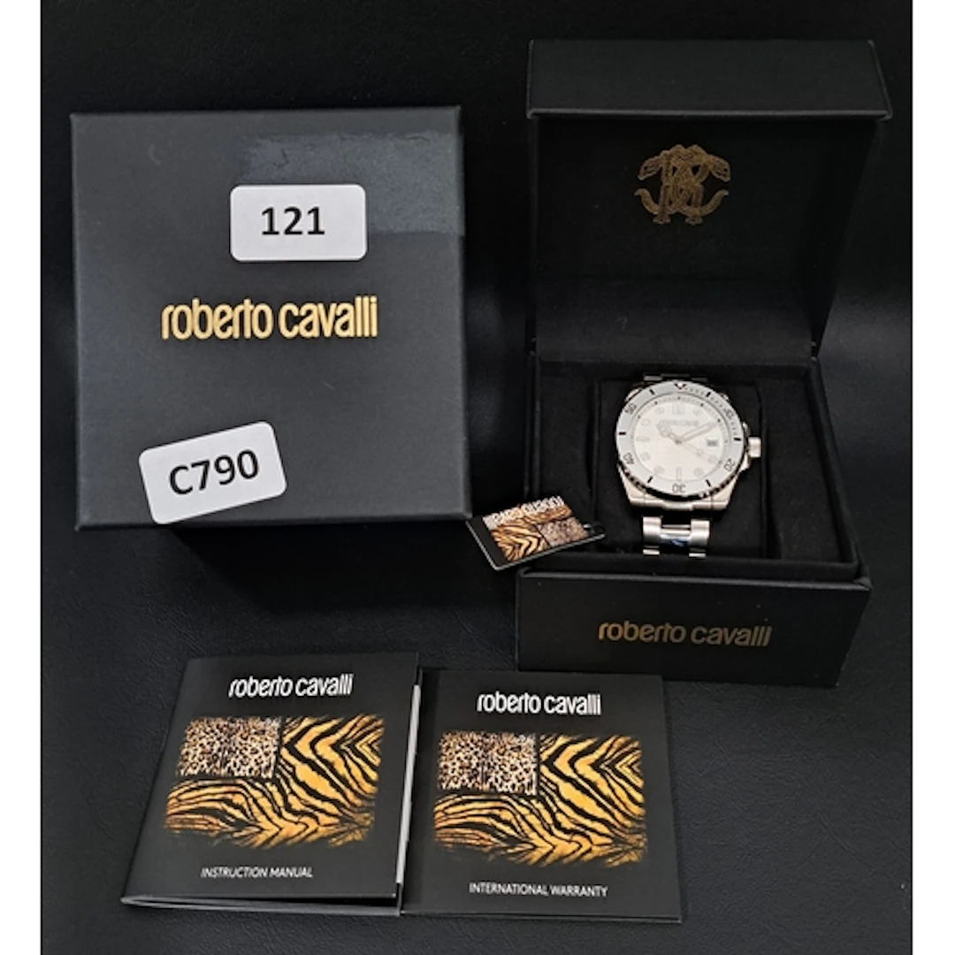 BRAND NEW ROBERTO CAVALLI WRISTWATCH WITH STAINLESS STEEL BR...