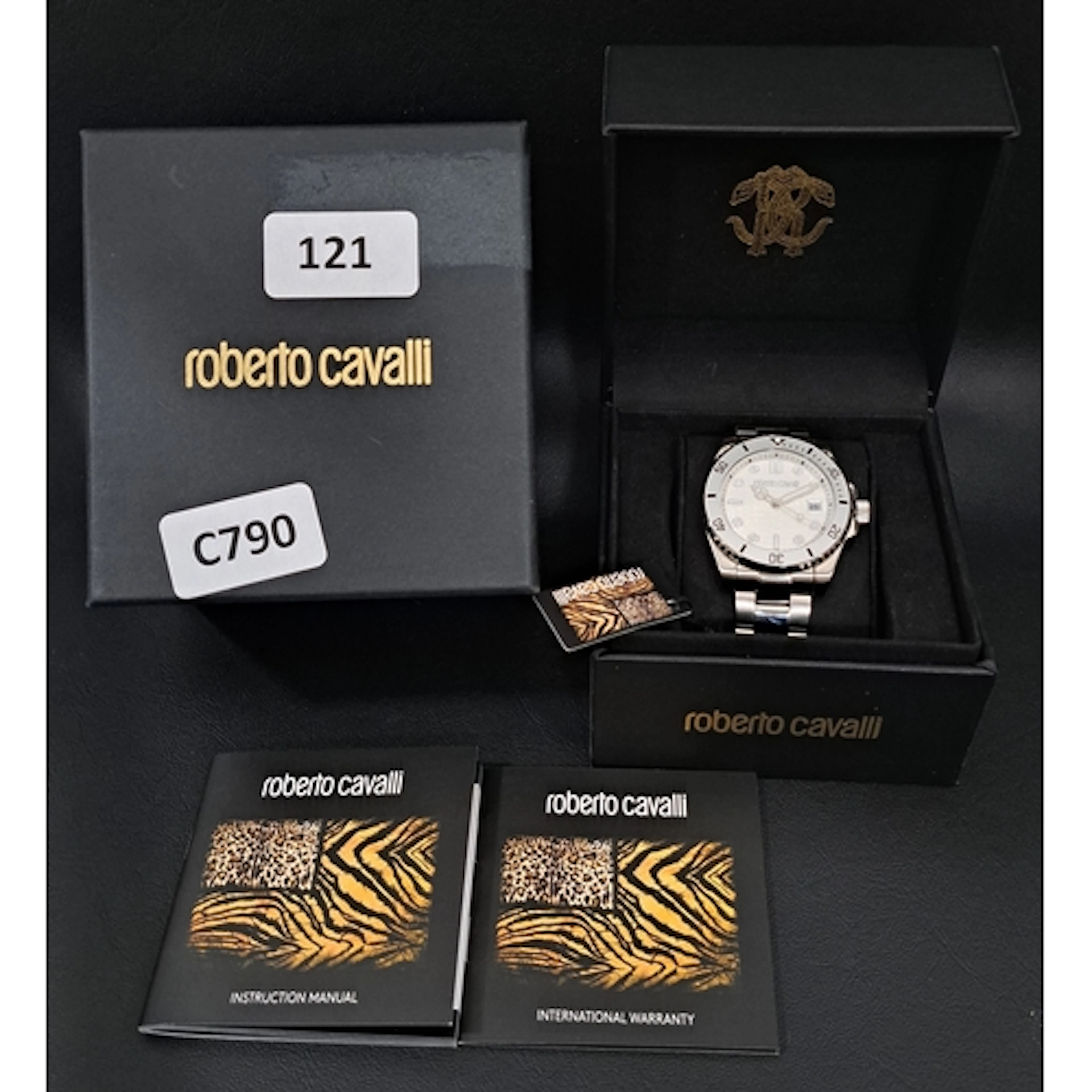 BRAND NEW ROBERTO CAVALLI WRISTWATCH WITH STAINLESS STEEL BR...