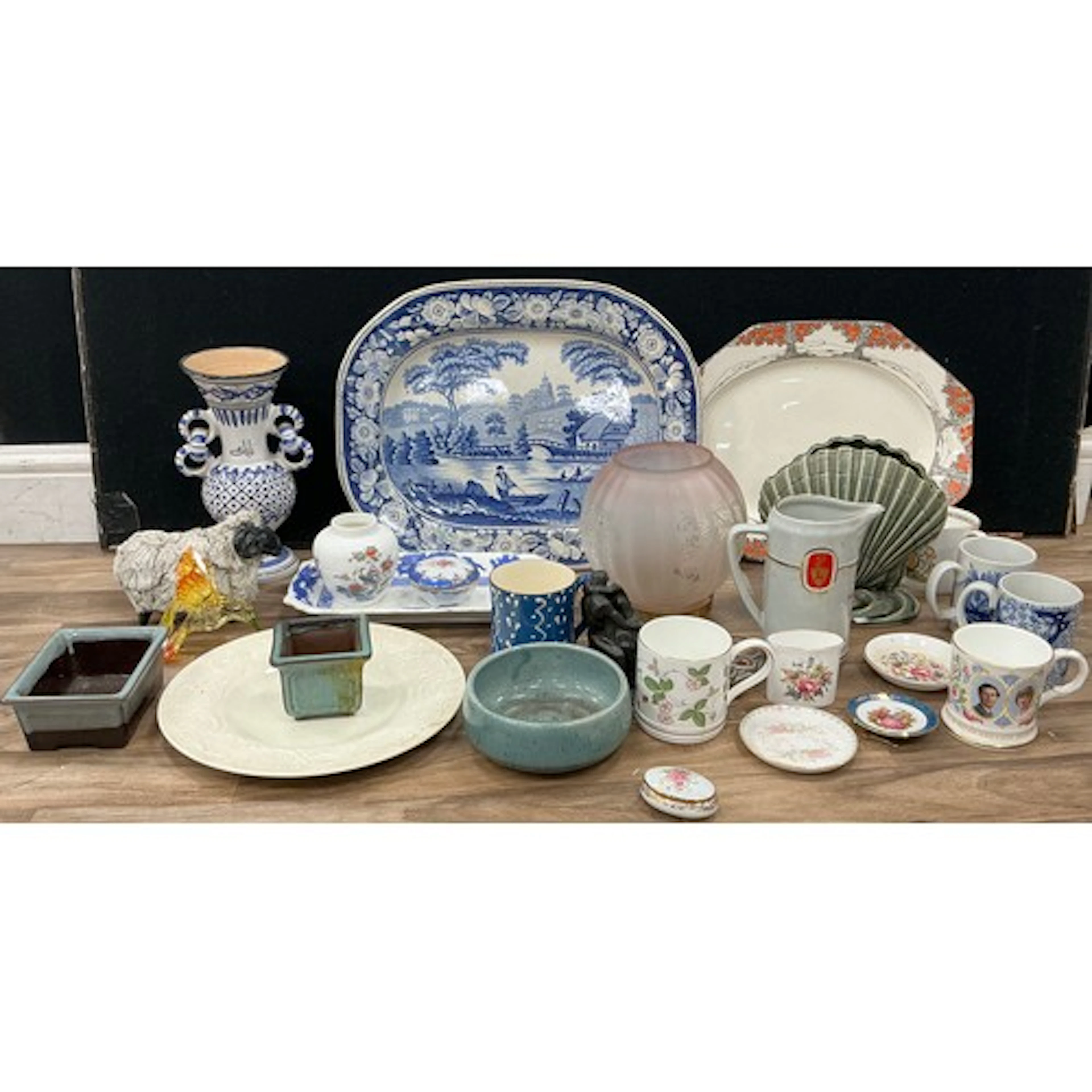 Ceramics - a Scottish Spaghetti pottery Blackface Ram, incis...