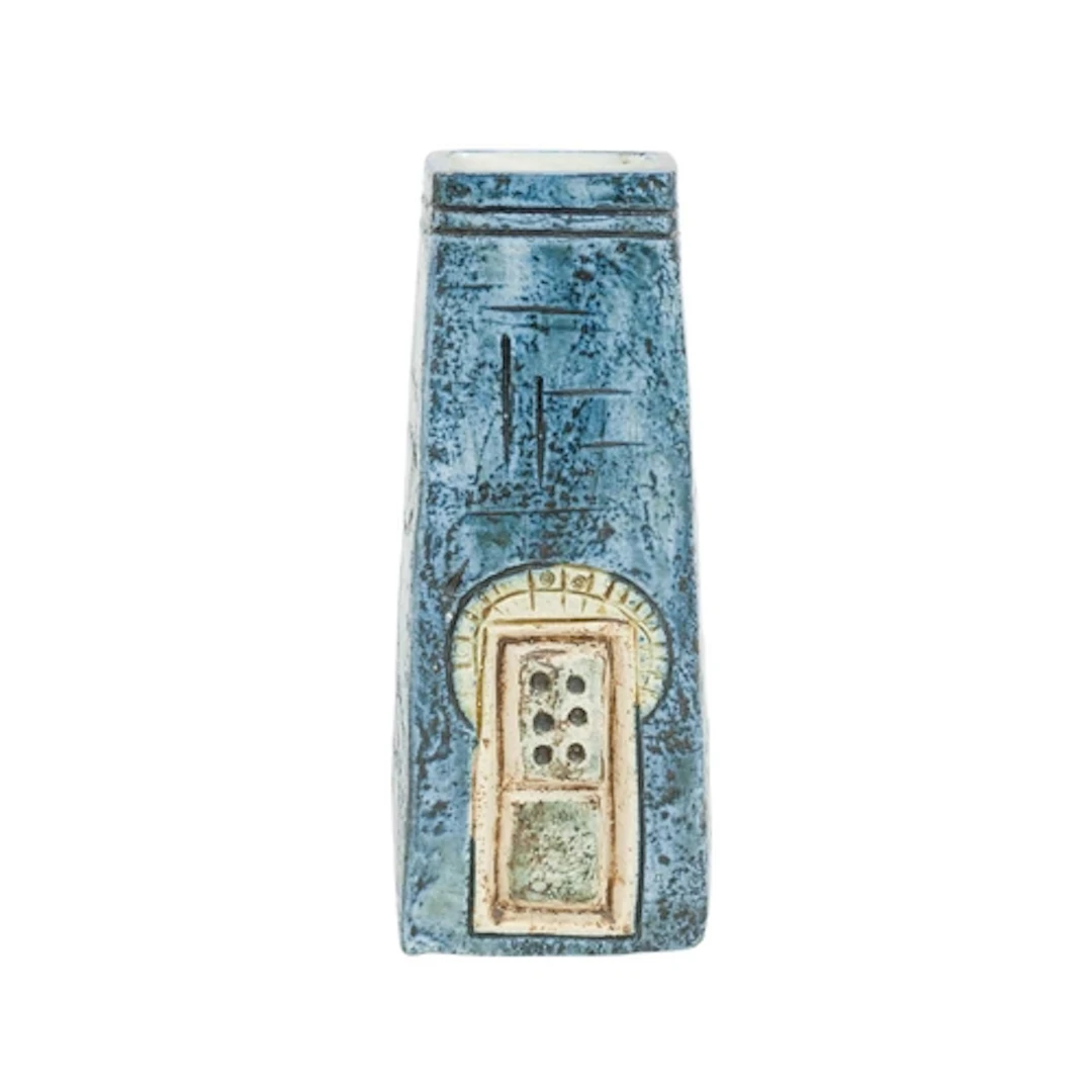 A Troika pottery coffin vase. By Teo Bernatowitz, of taperin...