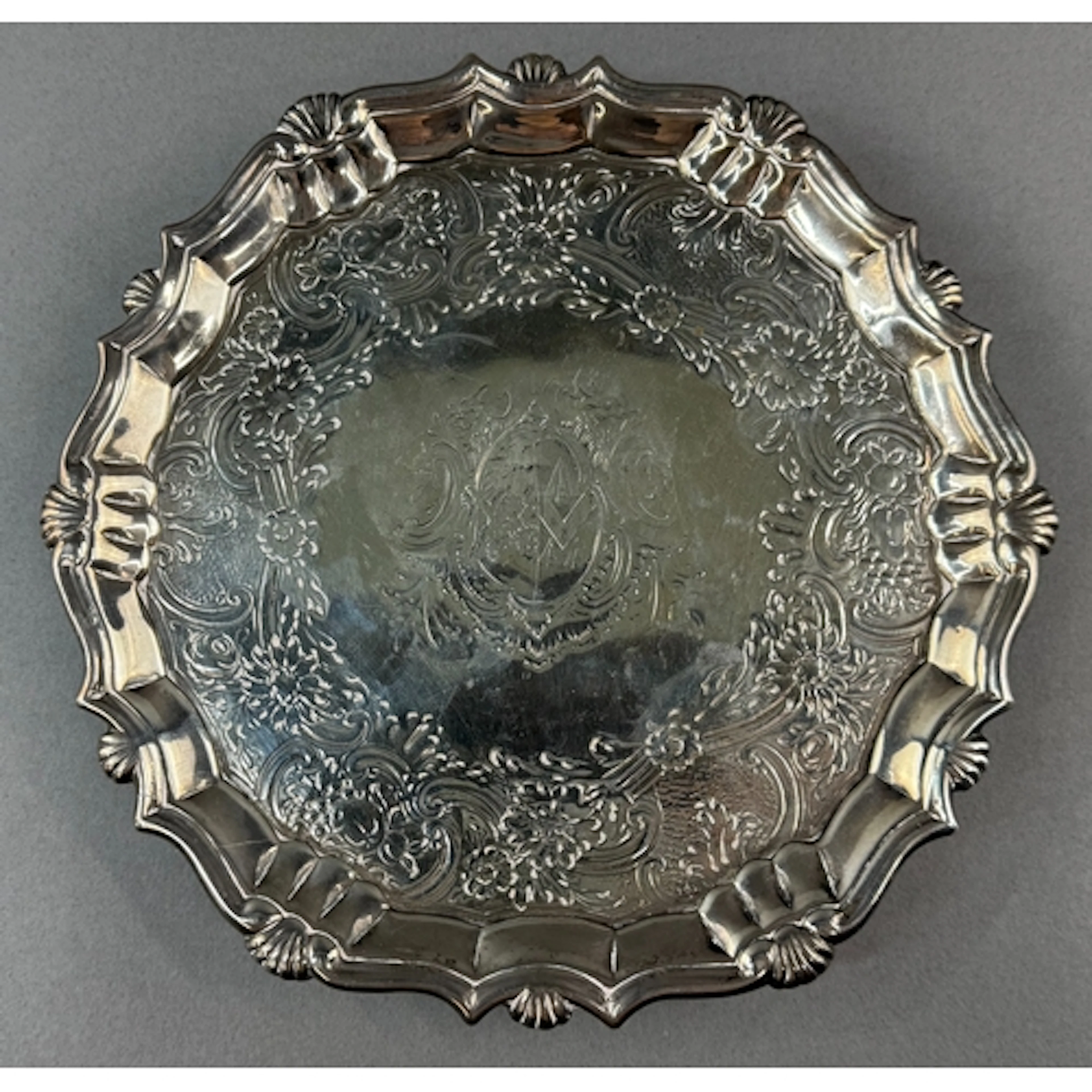 Silver: a George II salver by Robert Abercromby, London 1741...