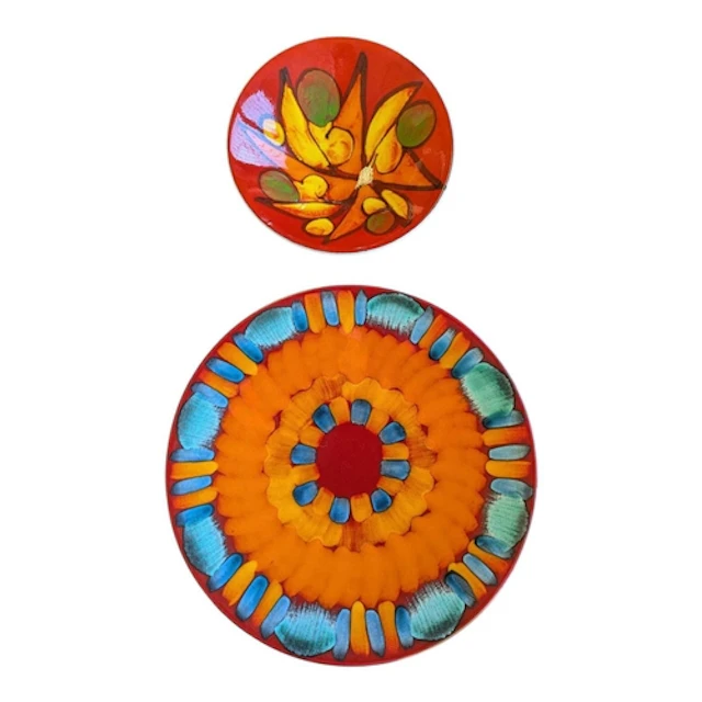 Poole Pottery - A large contemporary Volcano pattern ceramic...