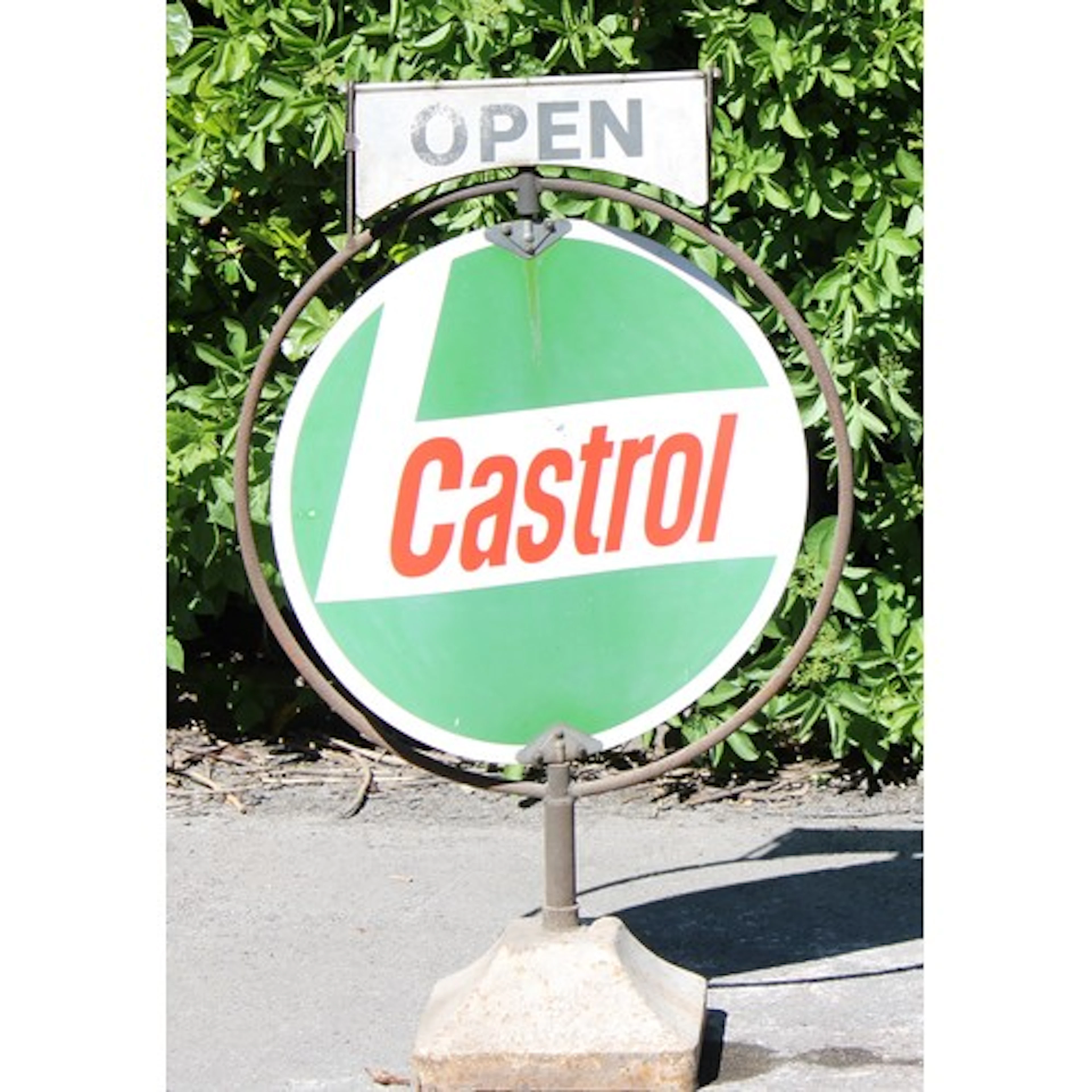 Petroliana - a vintage double-sided revolving garage forecou...
