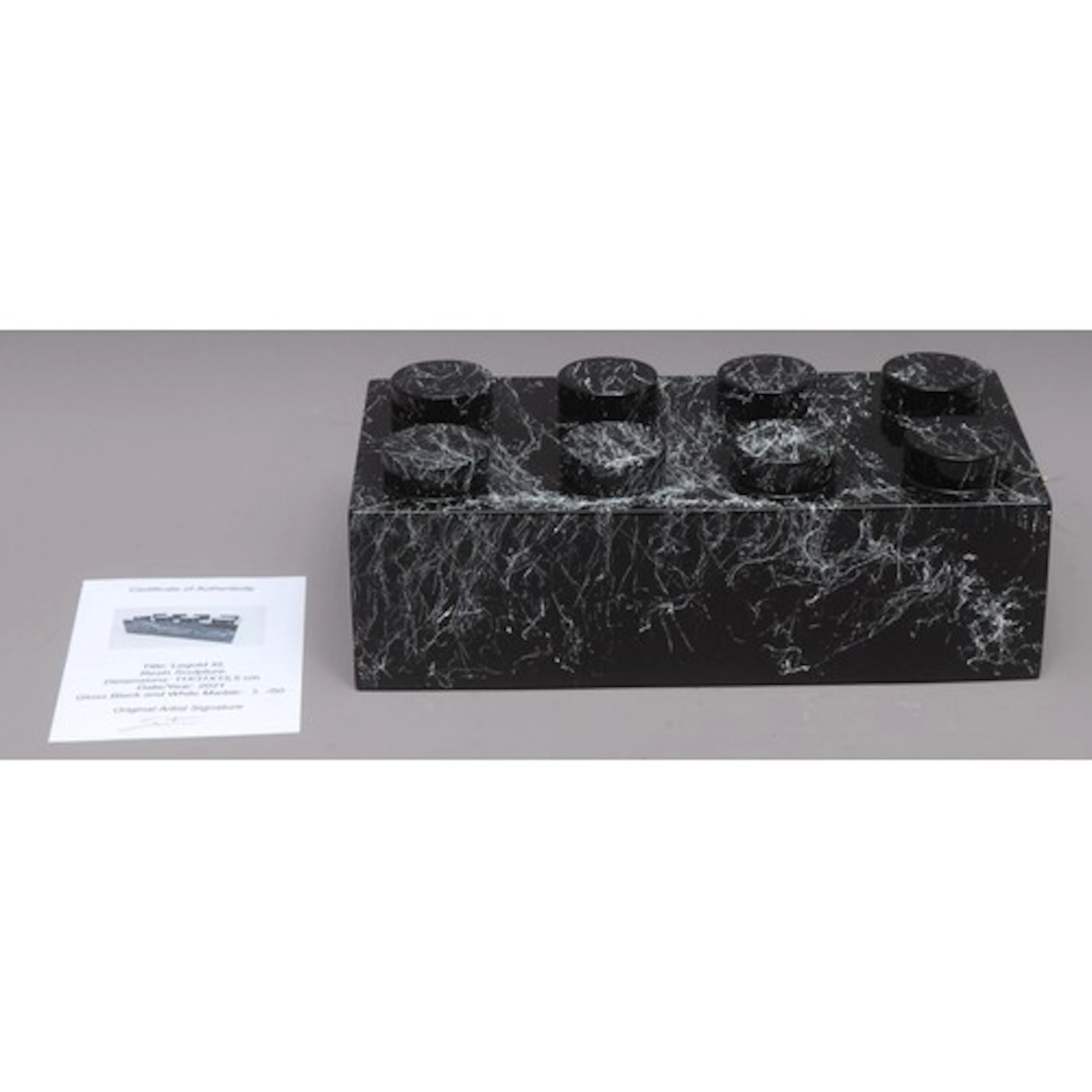 Santicri (Italian, bn. 1992), an oversized resin Lego type b...