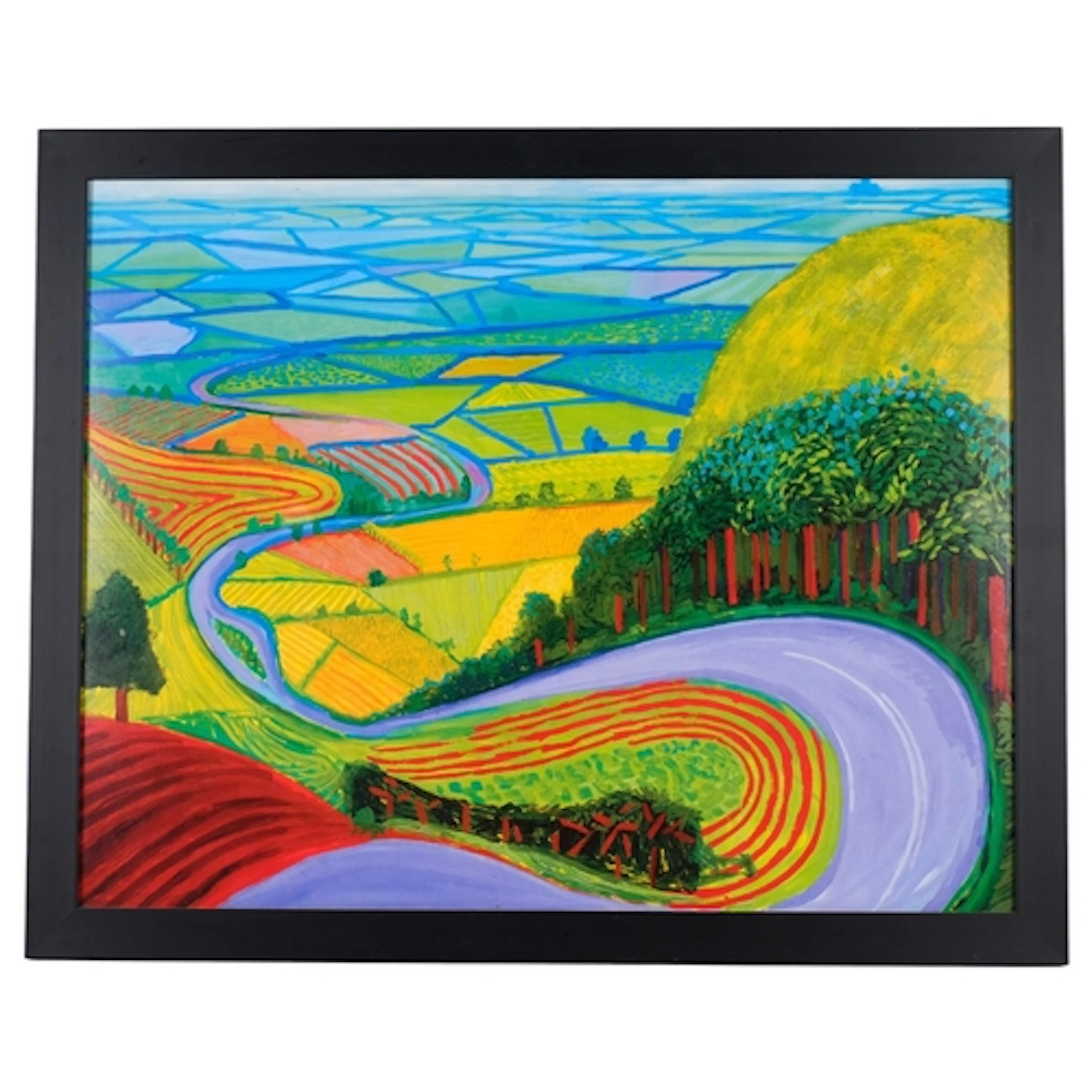 A contemporary abstract landscape, oil on board, unsigned, 5...