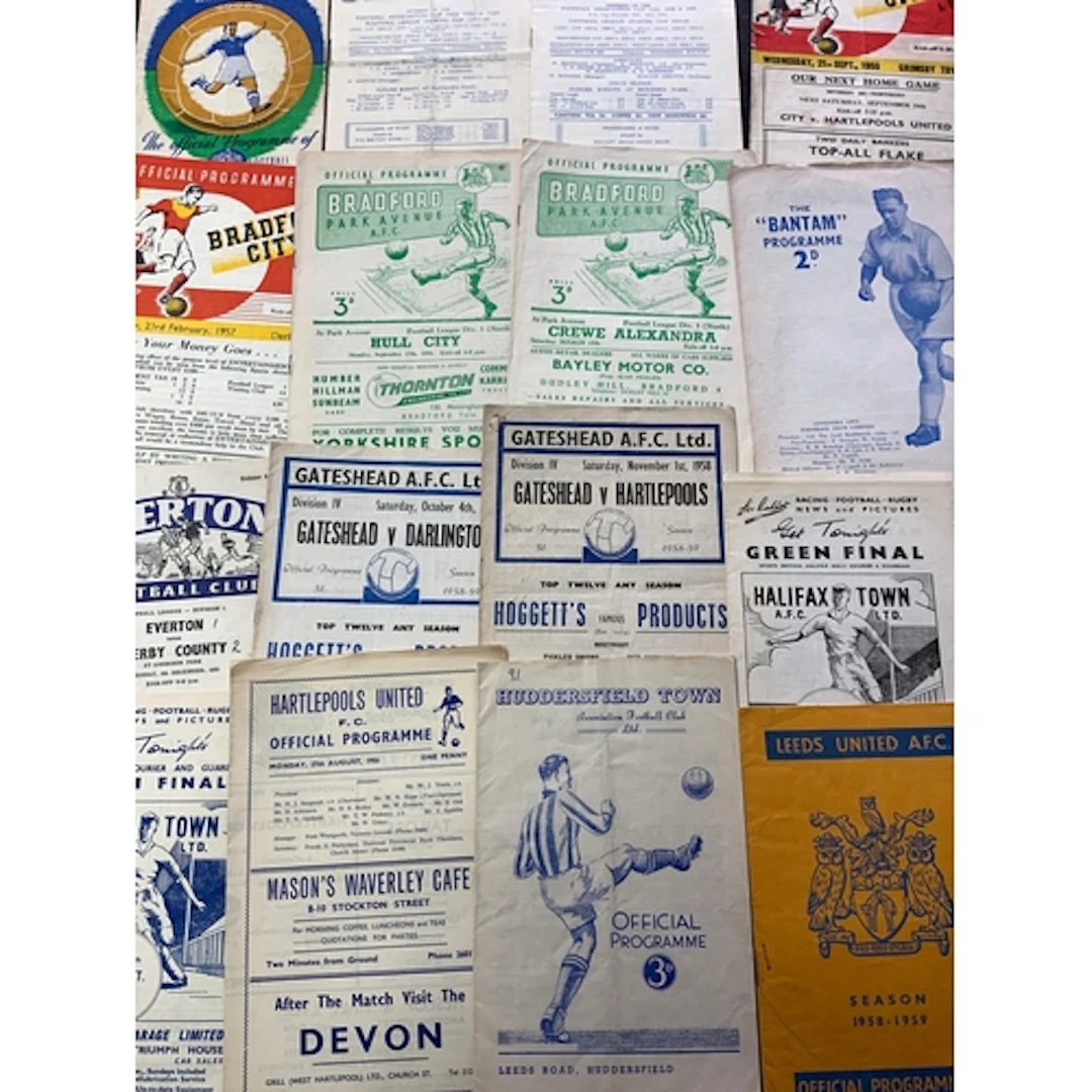 1950s Football Programmes: includes homes of Bradford City B...