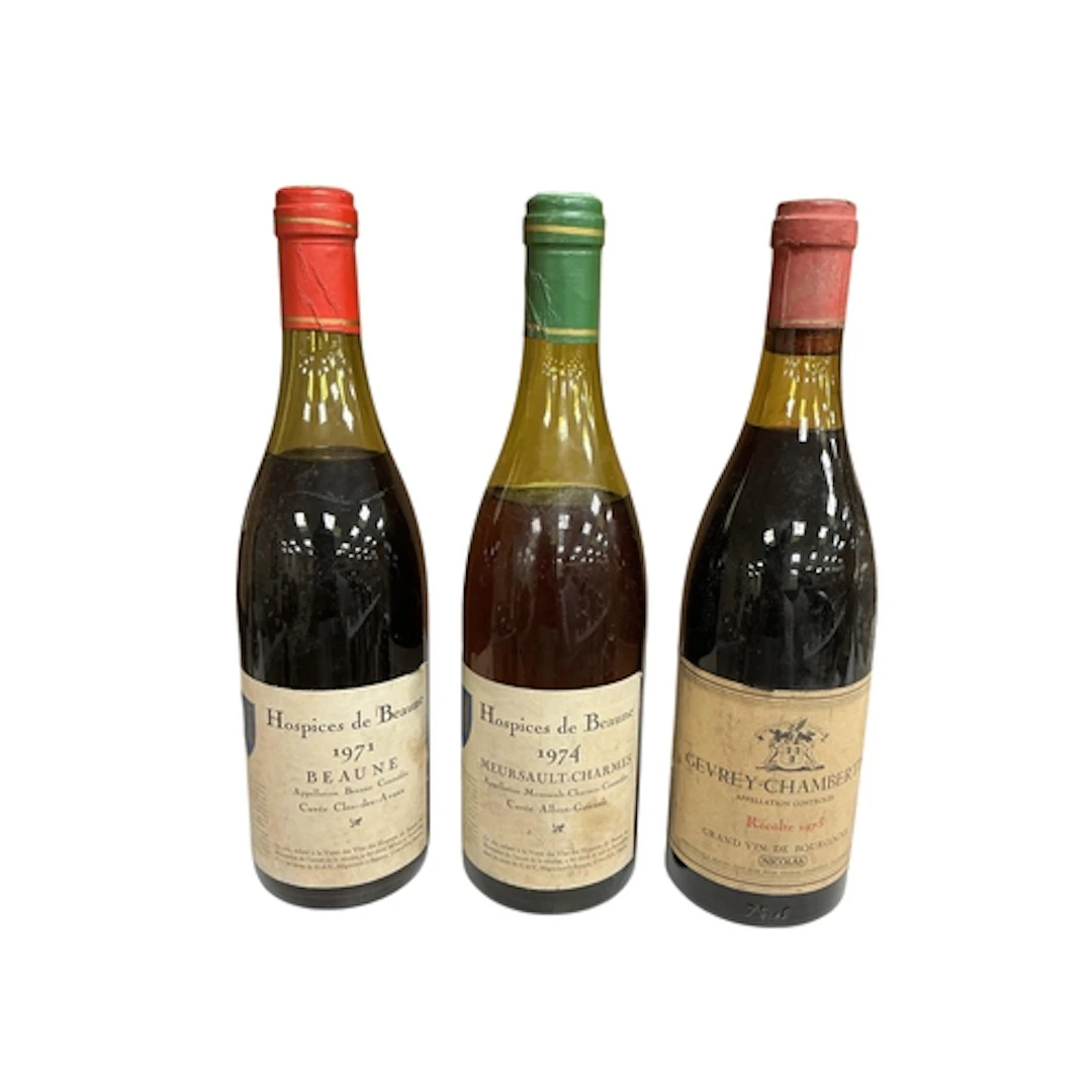 Three bottles of Burgundy, comprising Hospices de Beaune 197...