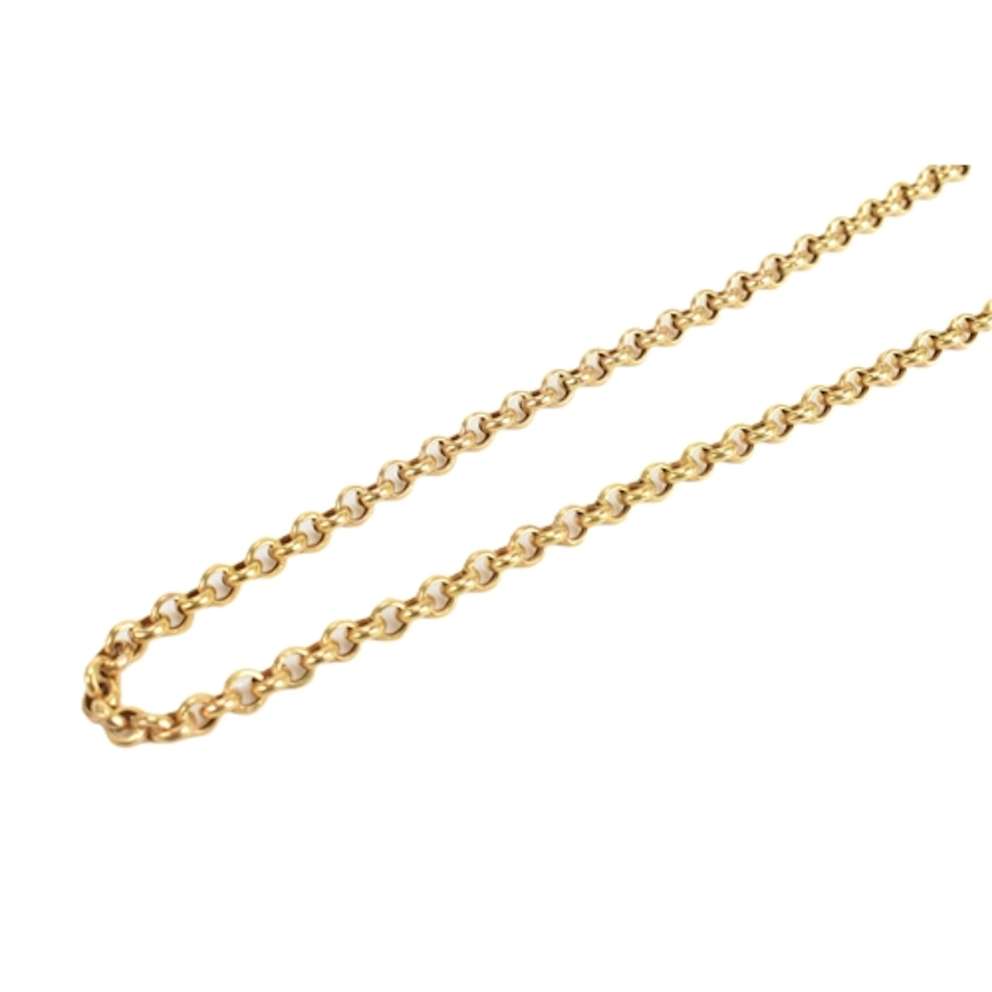 An Italian 9ct gold cable link gold chain necklace, stamped ...
