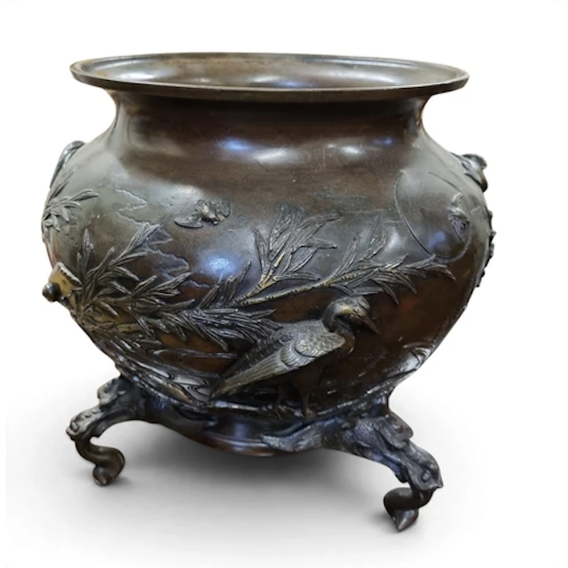A fabulous late 19th early 20th Century Oriental Bronze Caul...