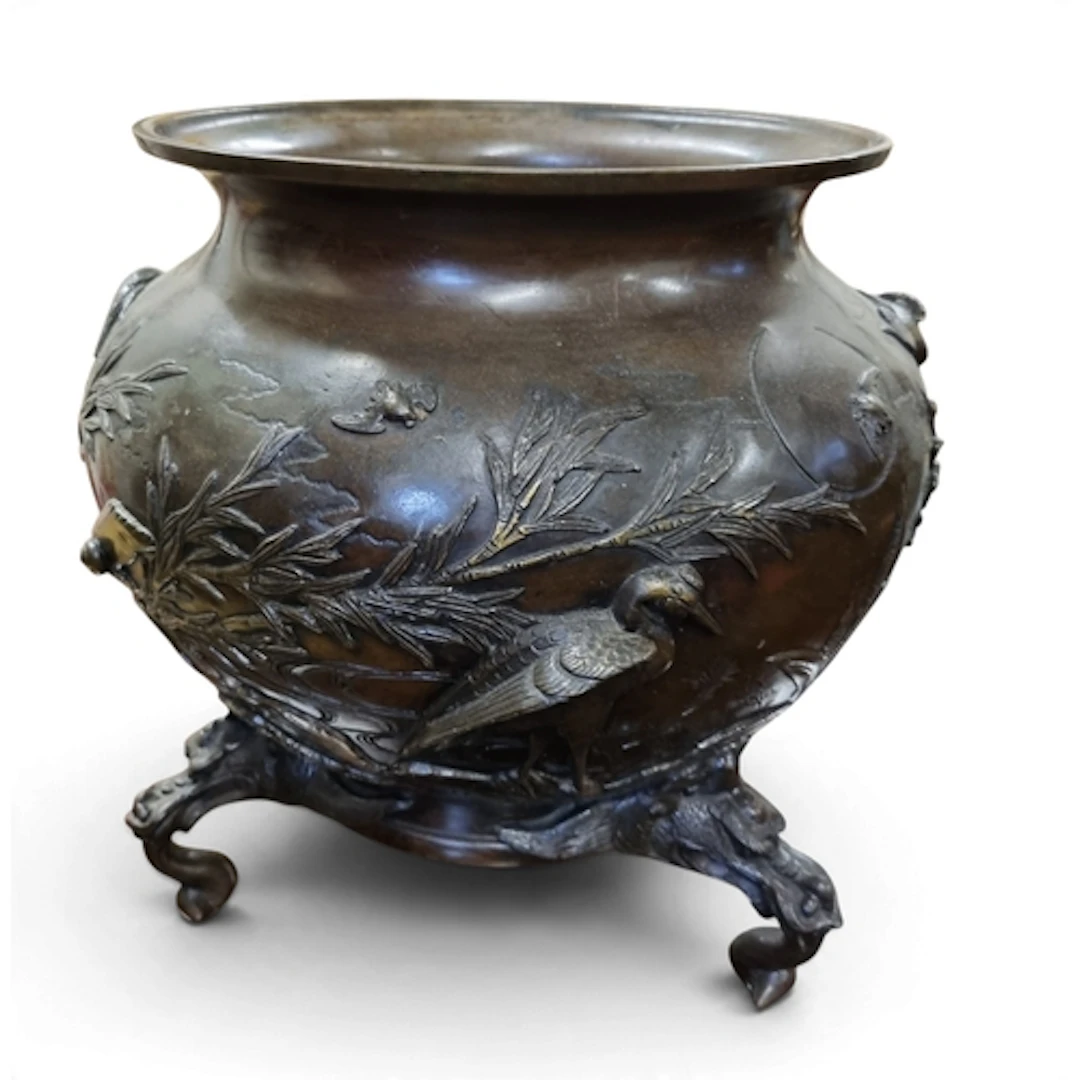A fabulous late 19th early 20th Century Oriental Bronze Caul...