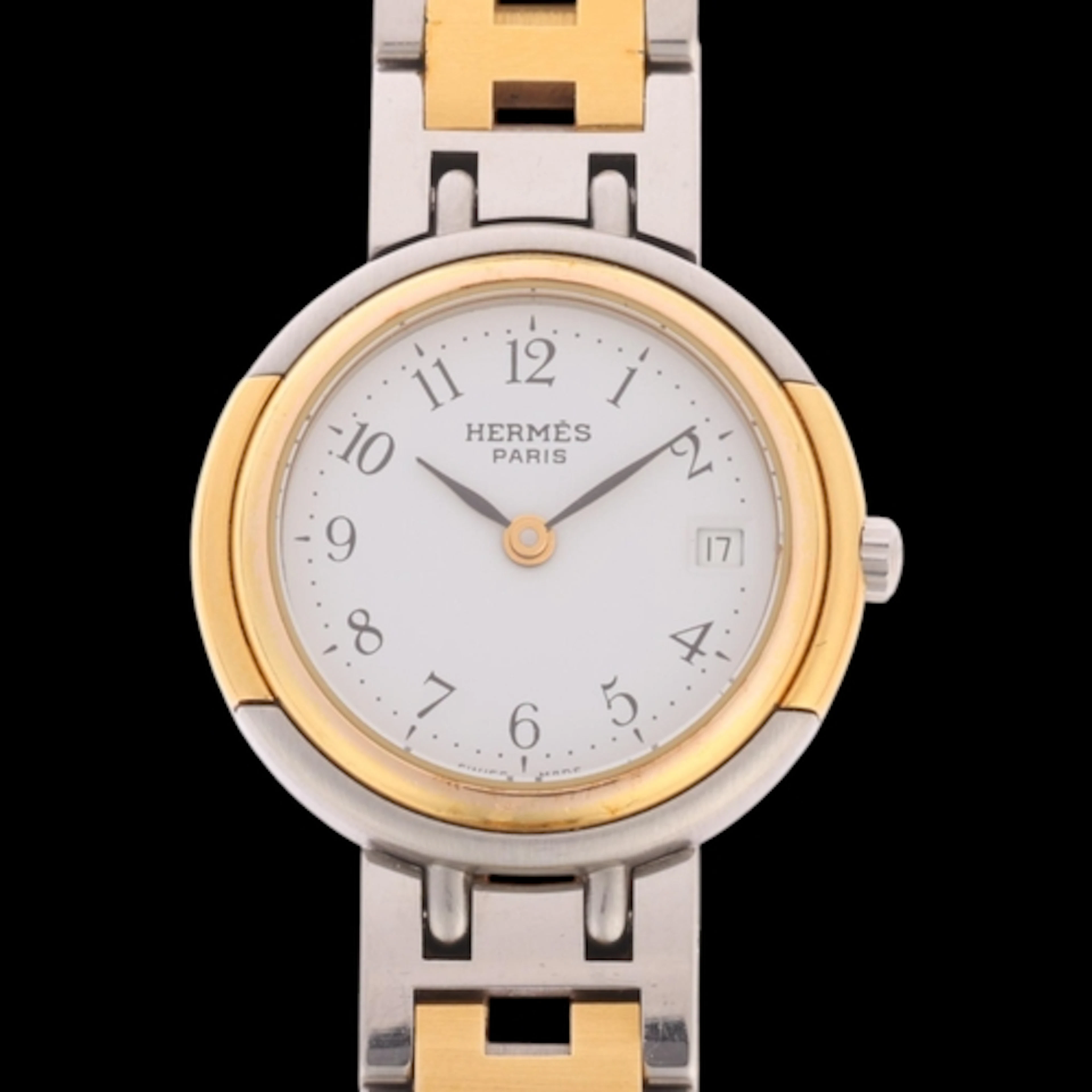 HERMES - a lady's gold plated stainless steel Windsor quartz...