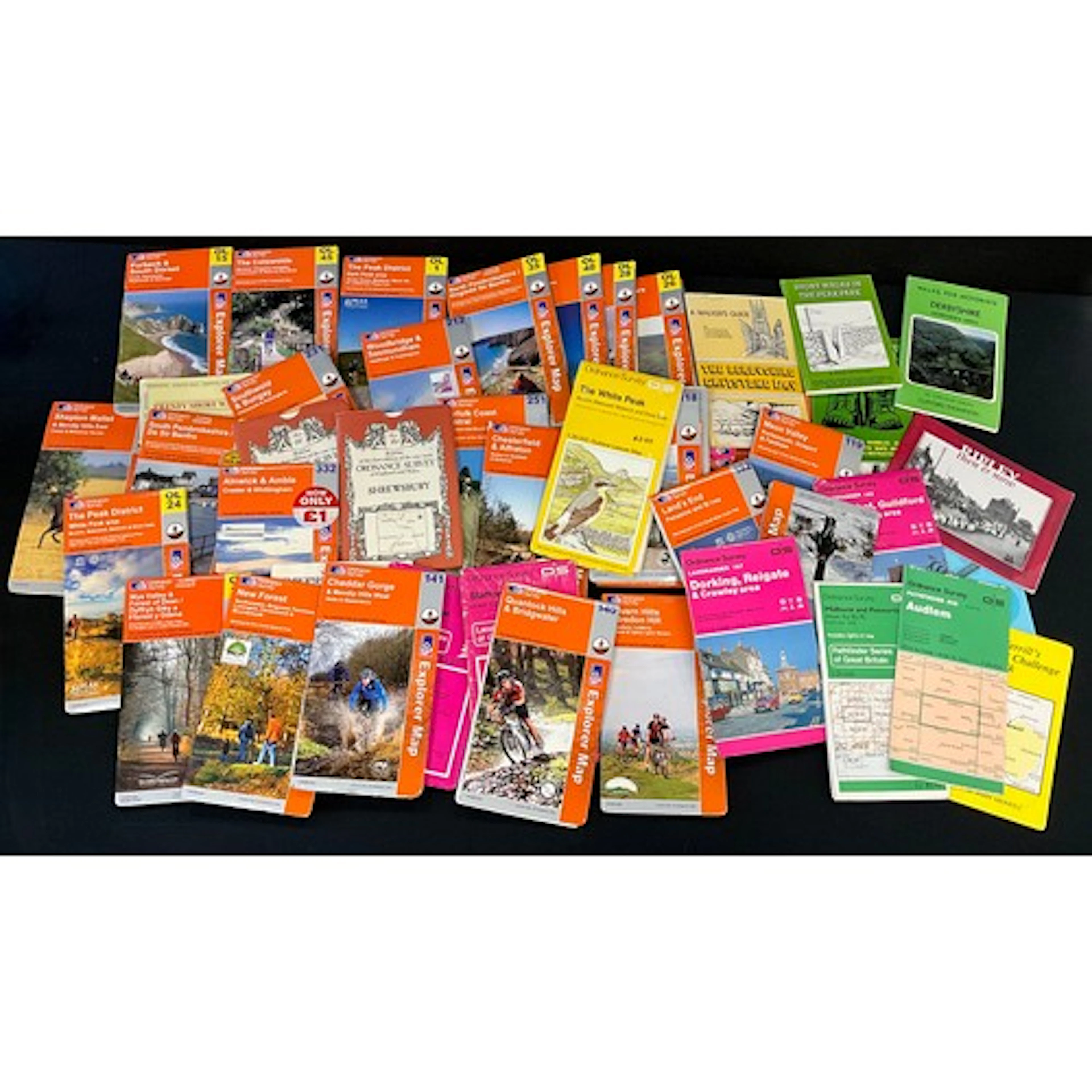 A quantity of local and other Ordanance Survey Explorer maps...