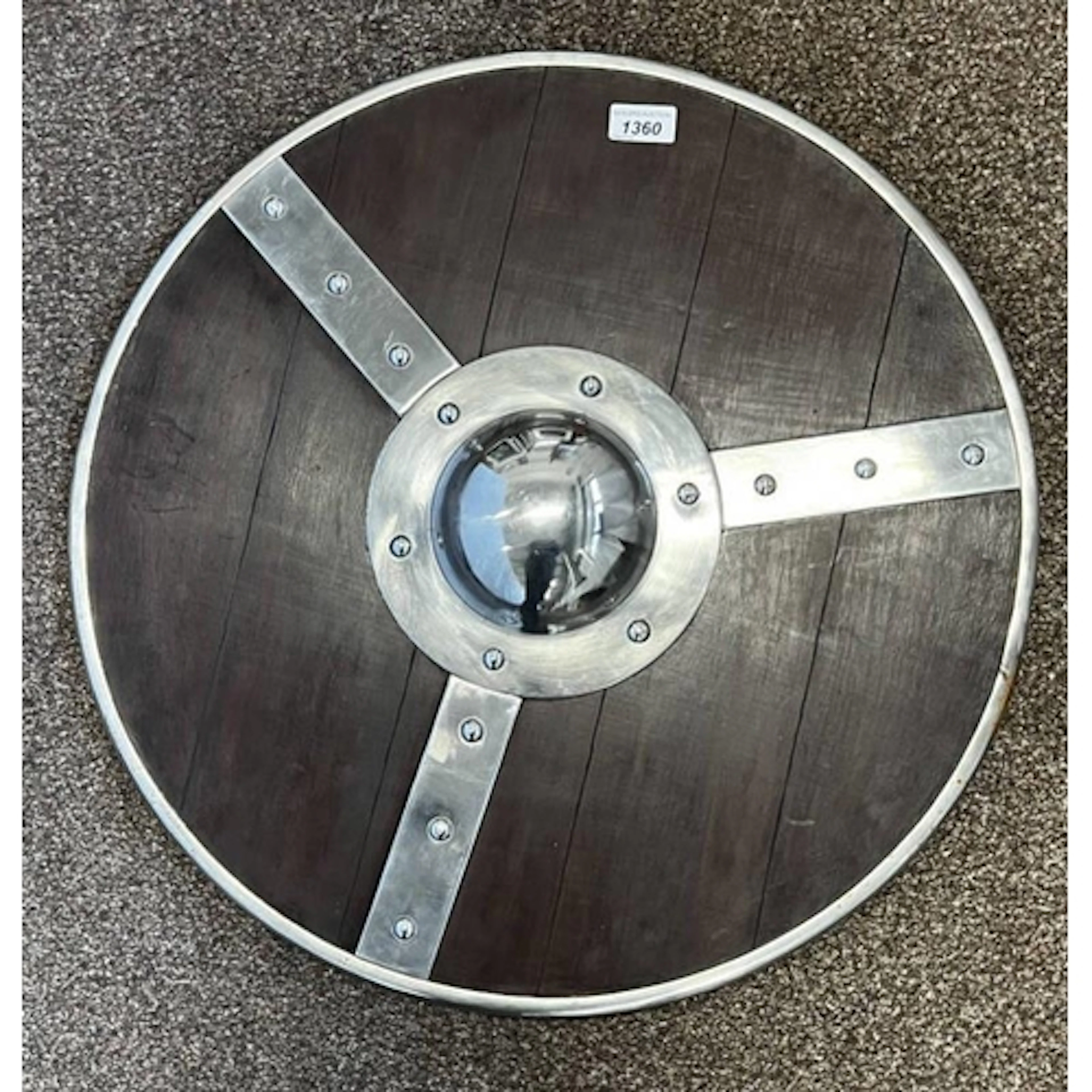REPLICA SCOTTISH TARGE OF CIRCULAR FORM WITH STEEL MOUNTS AN...