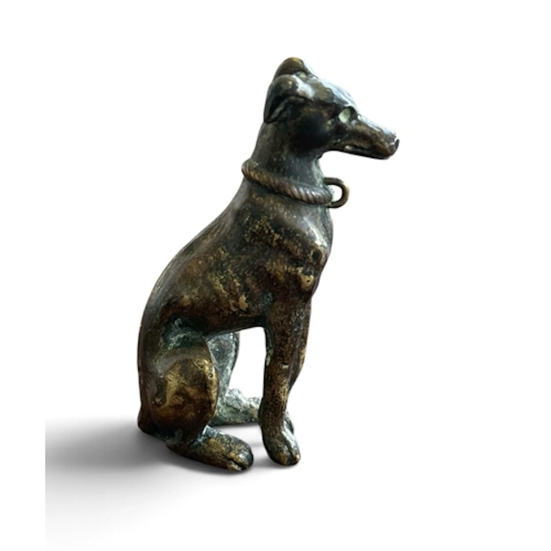 A BRONZE GREYHOUND 6cm H