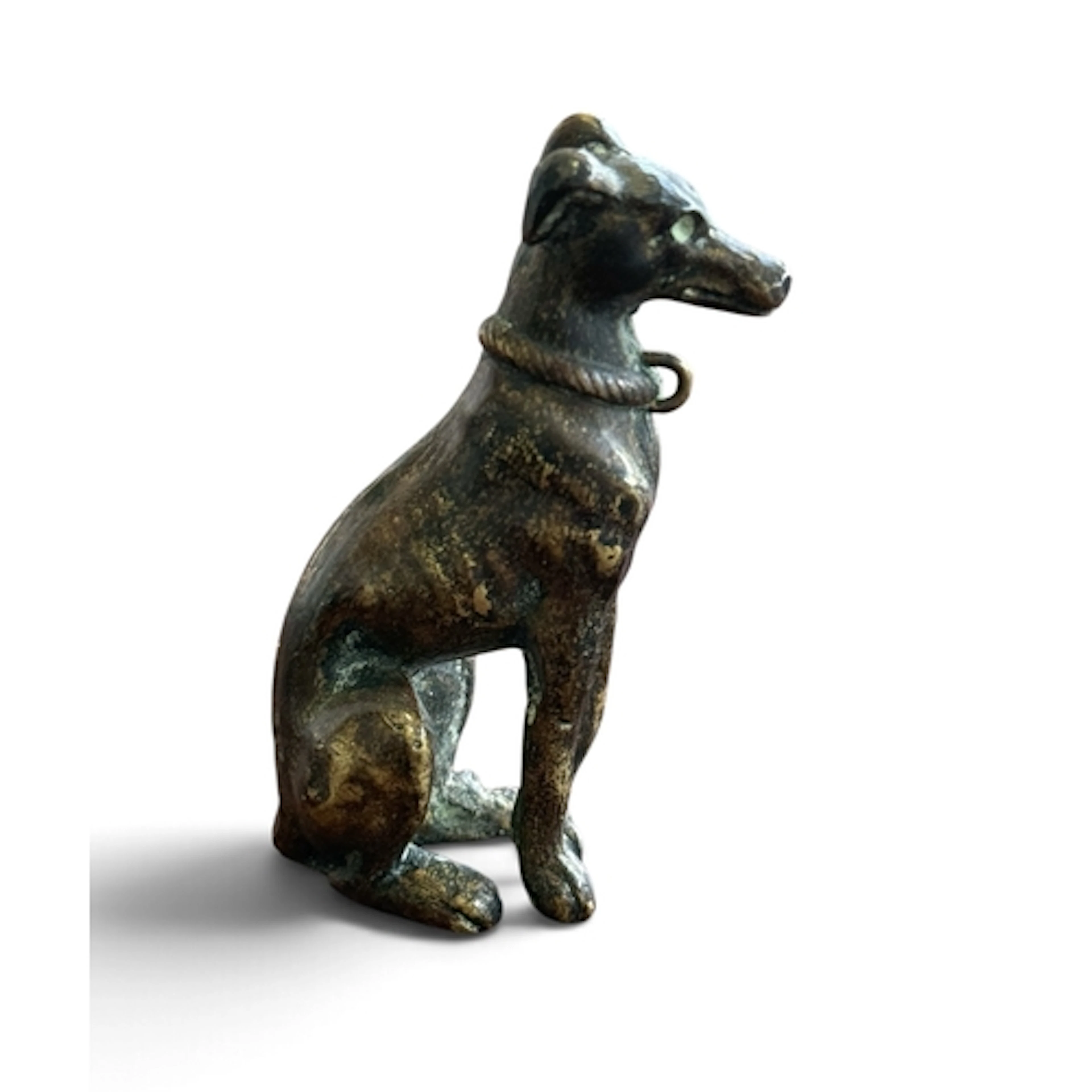 A BRONZE GREYHOUND 6cm H