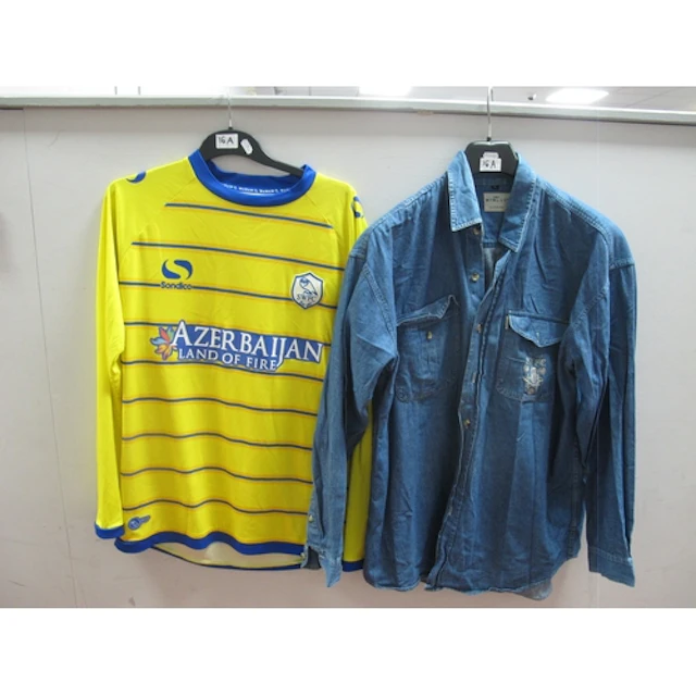 Sheffield Wednesday Sondica Yellow Away Shirt, bearing 'Azer...