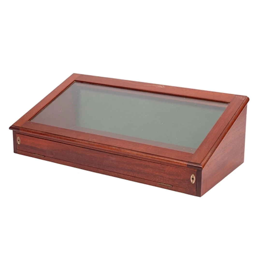 A stained hardwood tabletop display case, second half 20th c...