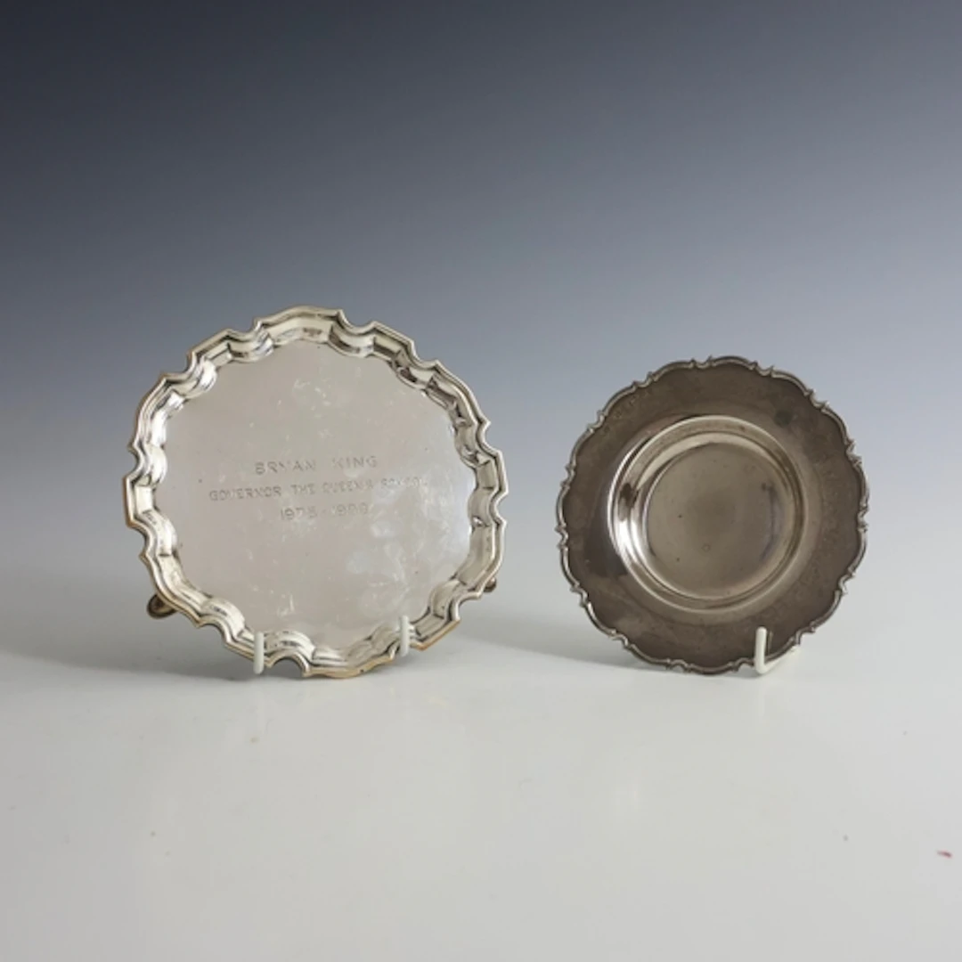 An Edwardian silver waiter, S J Phillips Ltd, London 1904, t...