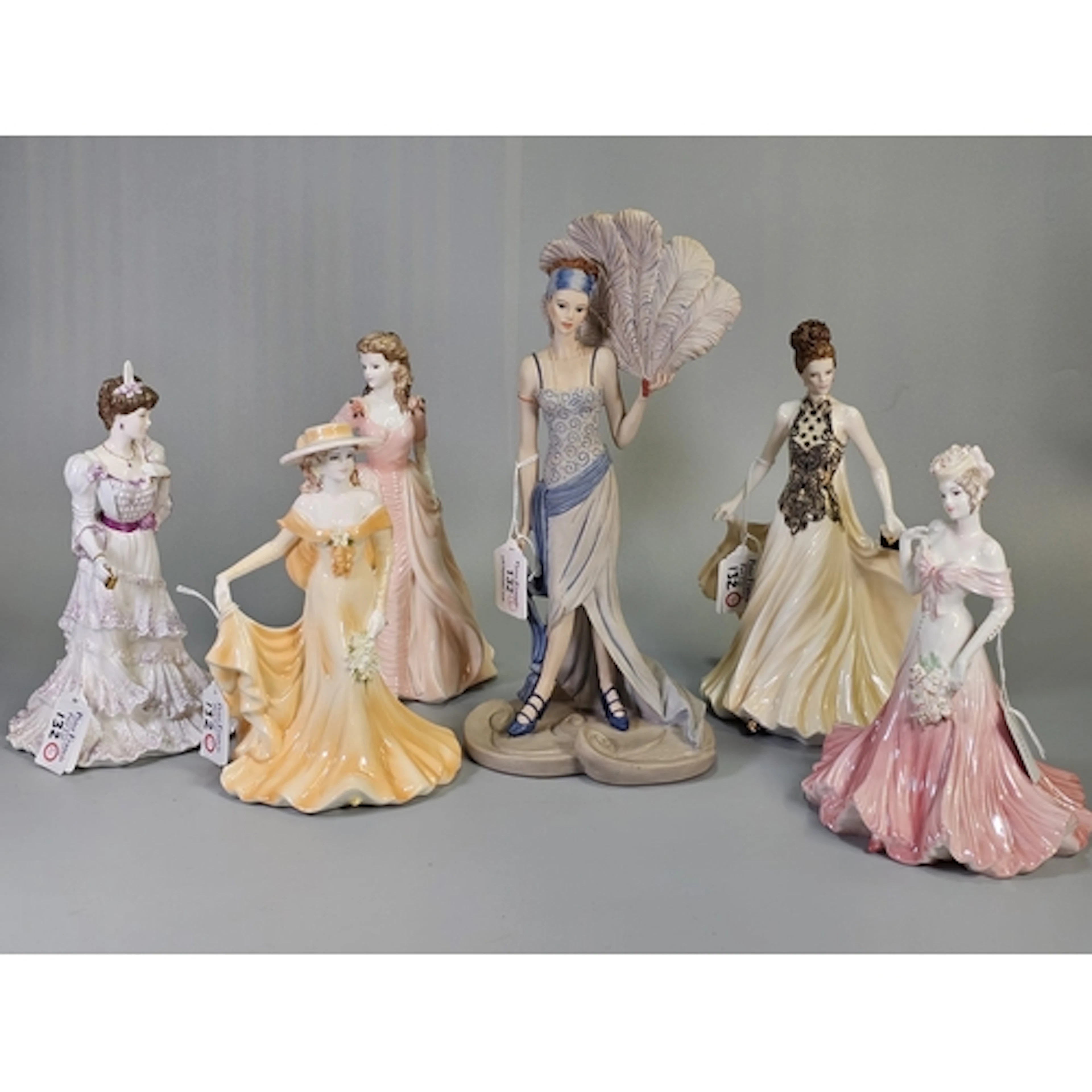 Four Coalport bone china figurines, including ‘Eugenie: Firs...