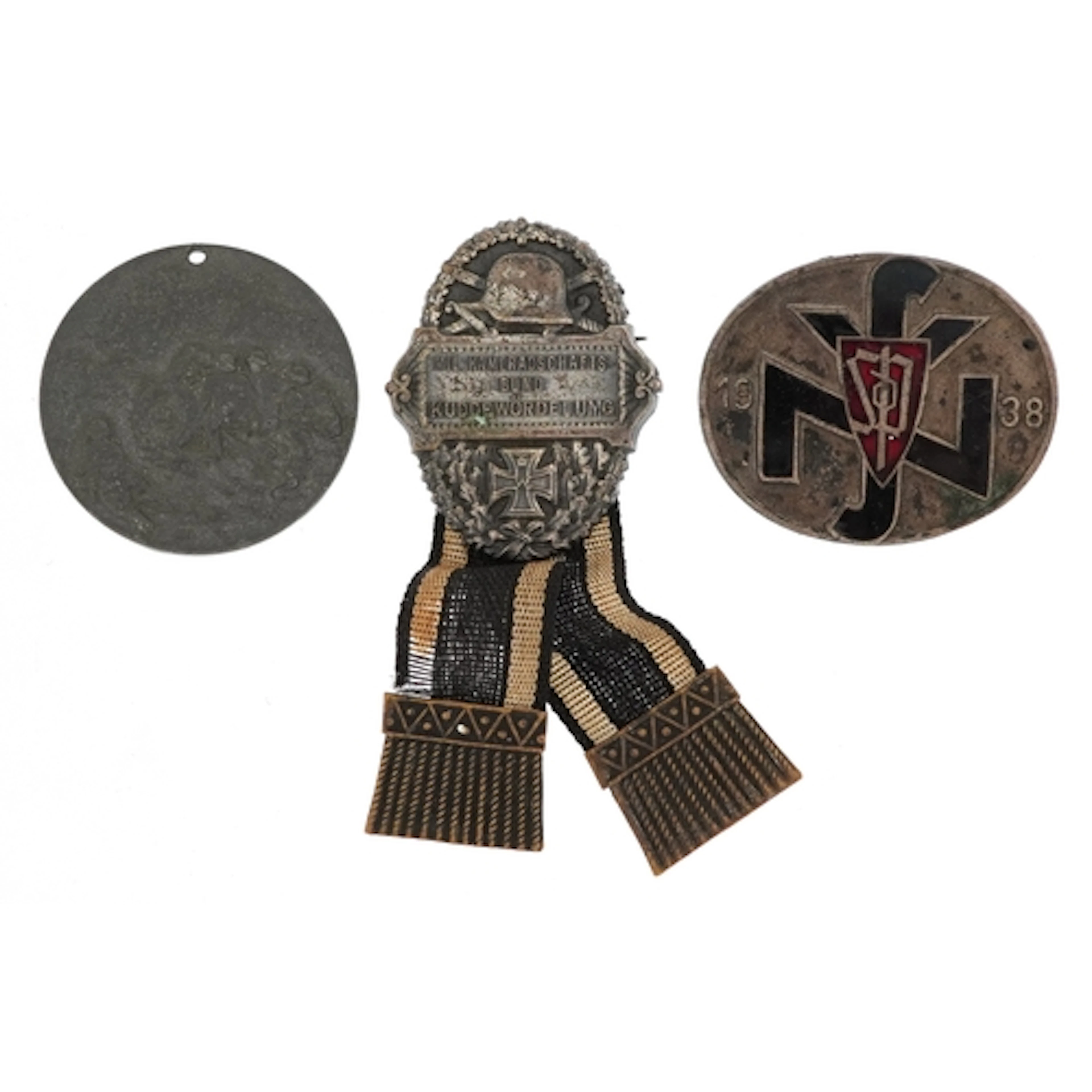 Group of German military interest medallions and badges incl...