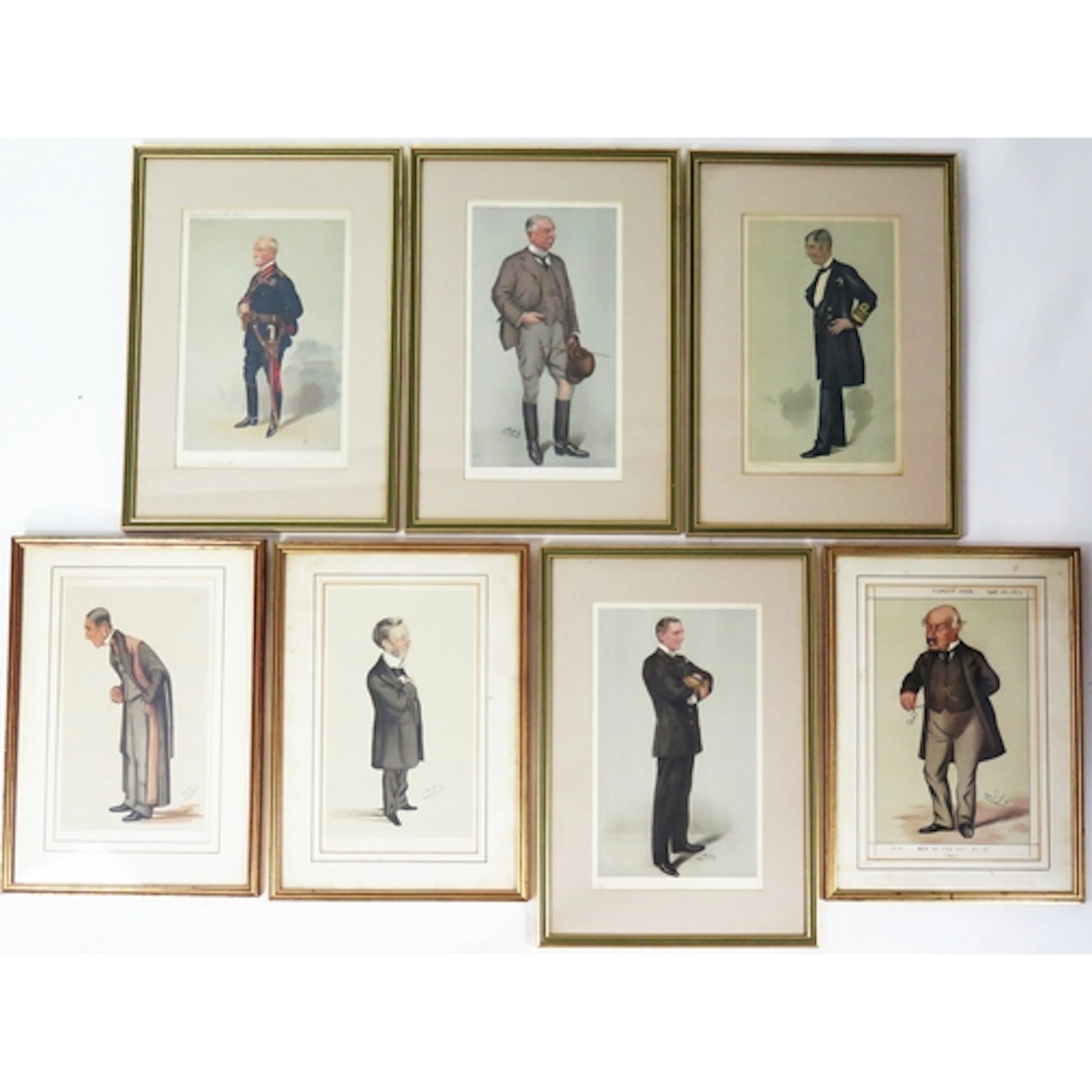 Vanity Fair Spy prints (7 in total), including notable Mili...