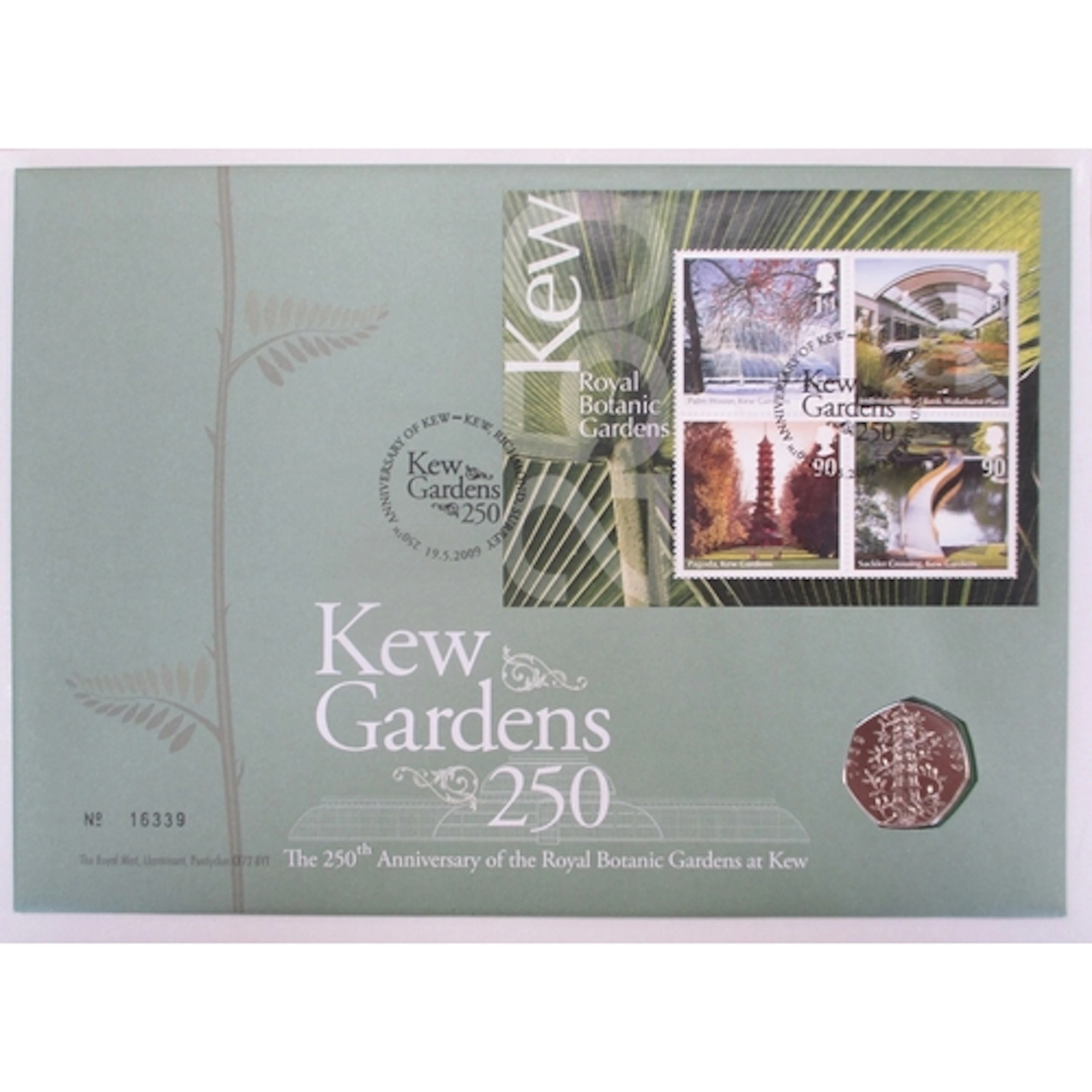 2009 '250th Anniversary of Kew Gardens' commemorative cover ...