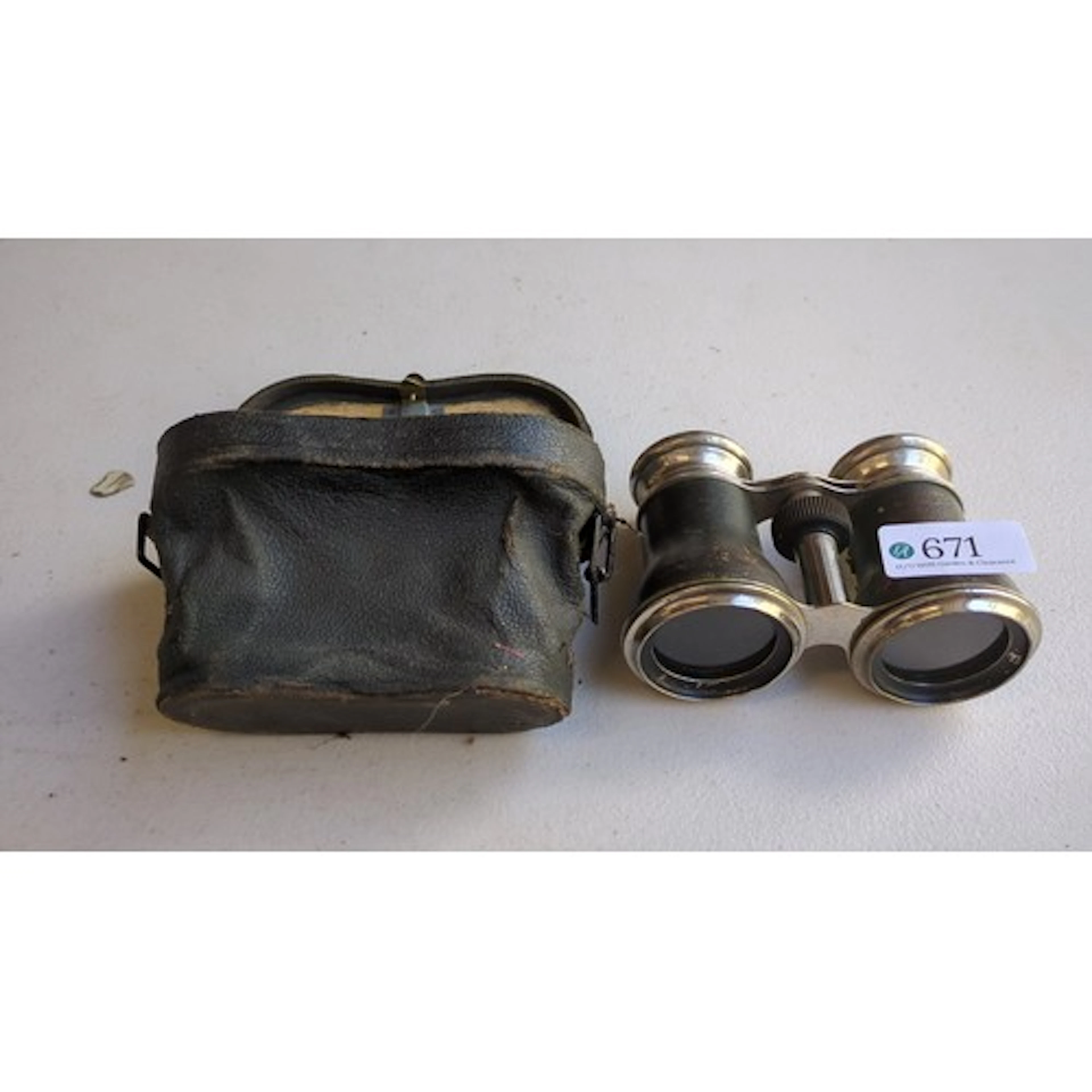 French field binoculars by Le Jockey Club, Paris—nickel-plat...