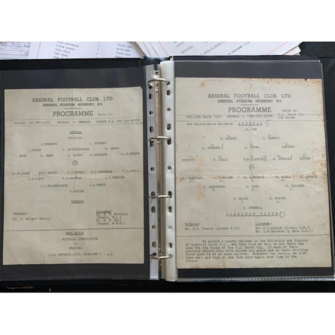 Arsenal Single Sheet Home Reserve + Youth Football Programme...