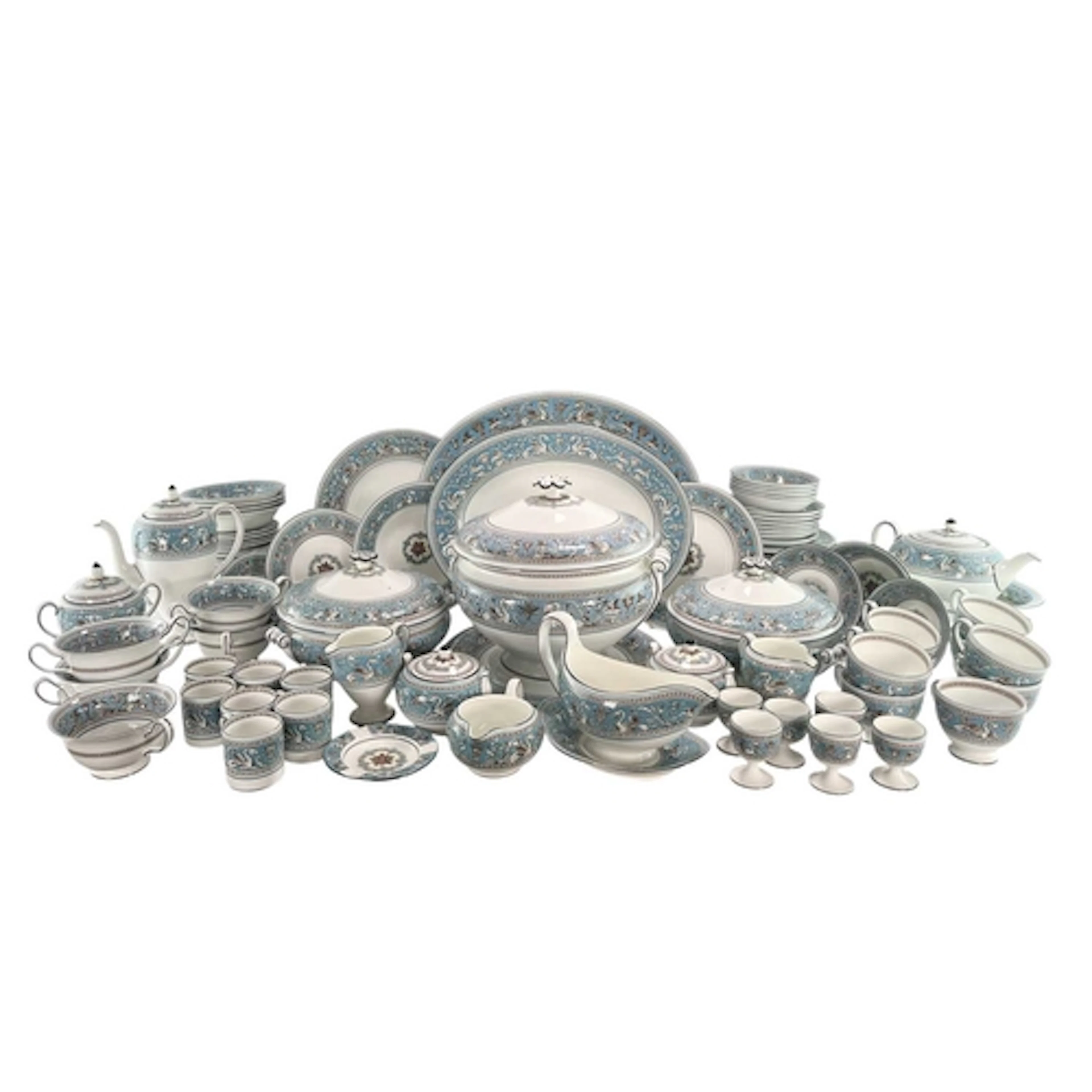 Wedgwood - Turquoise Florentine - an extensive hand painted ...