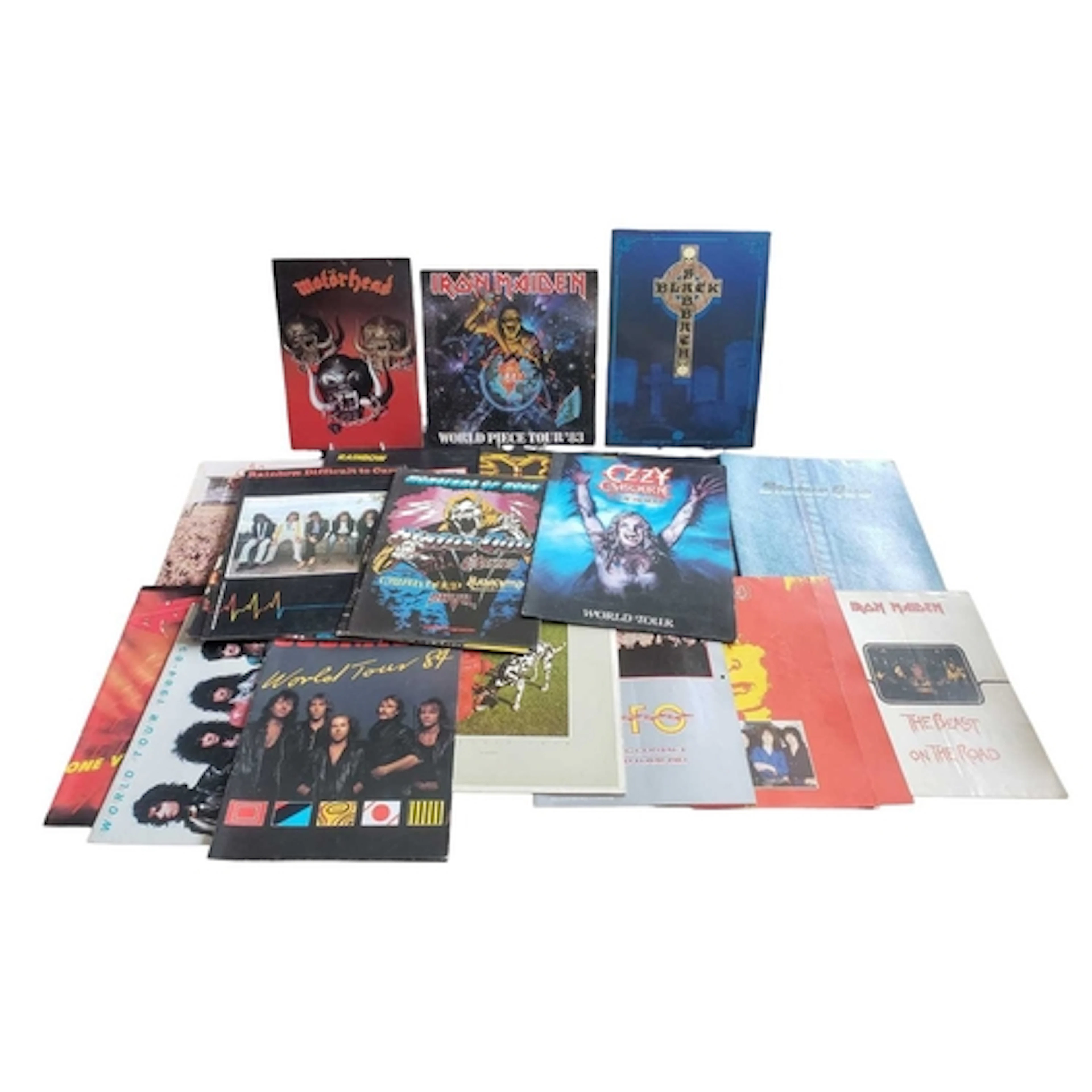 Collection of original heavy metal / rock tour souvenir prog...