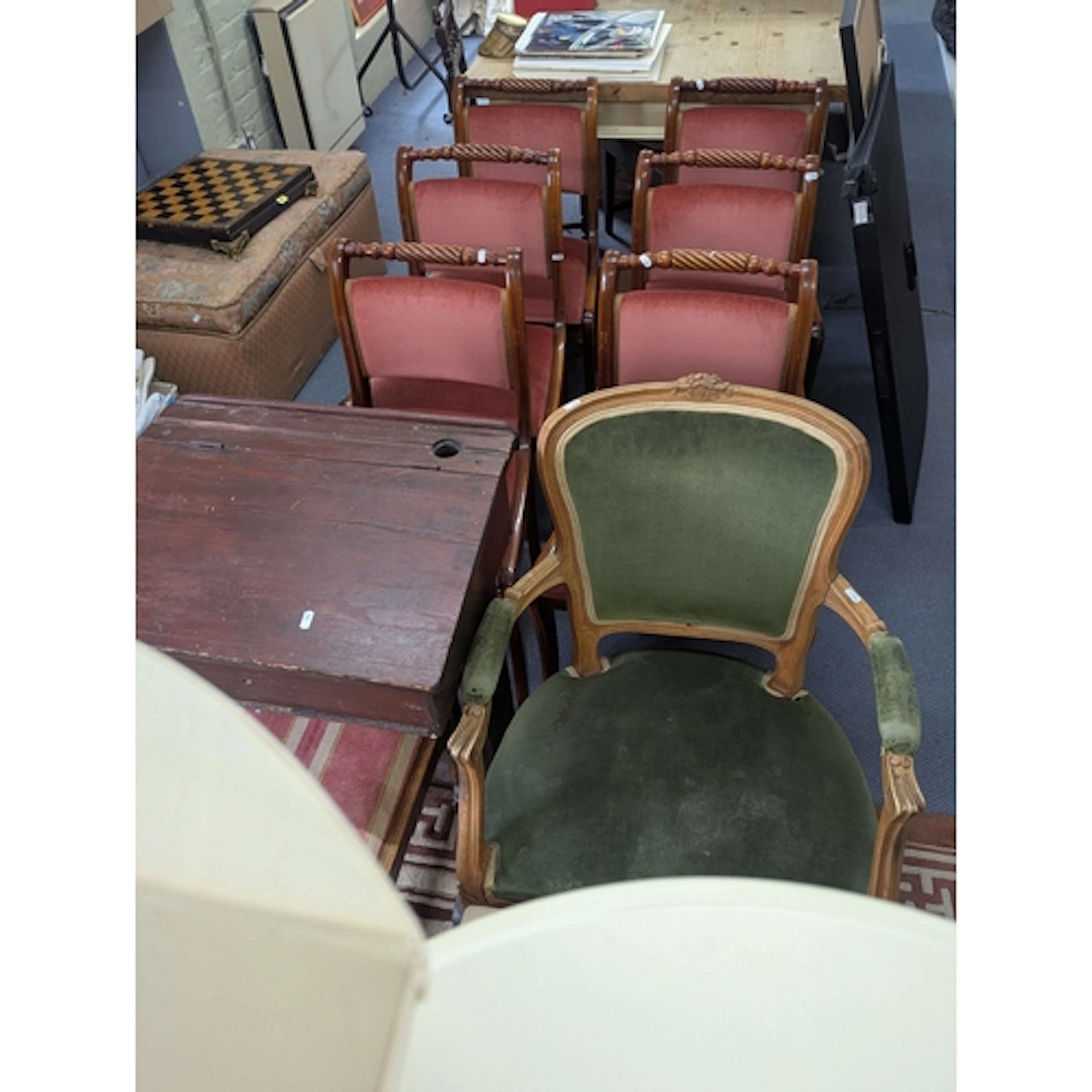 A mixed group of furniture to include an early 20th century ...