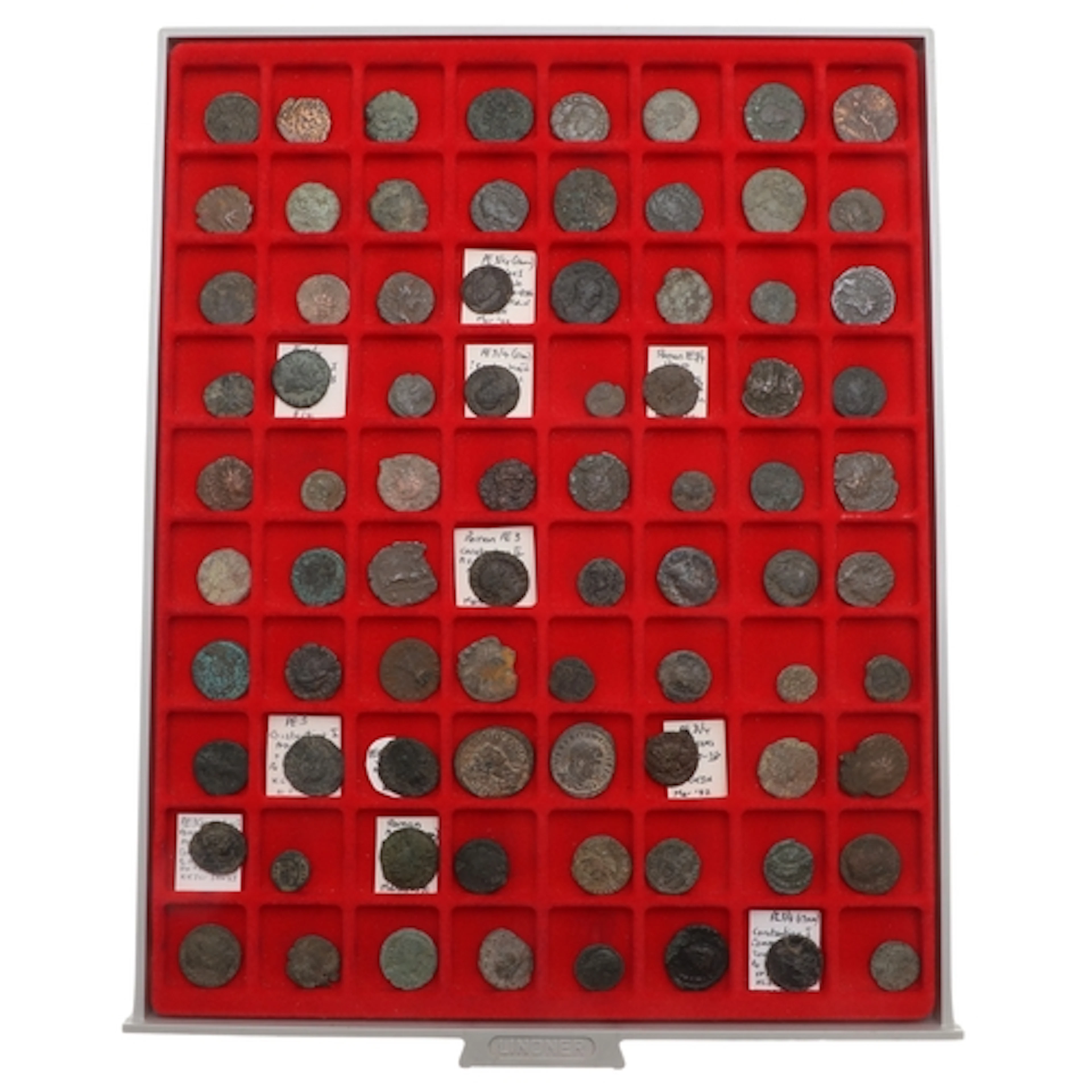 A COLLECTION OF EIGHTY ROMAN COINS TO INCLUDE THAMES FINDS. ...