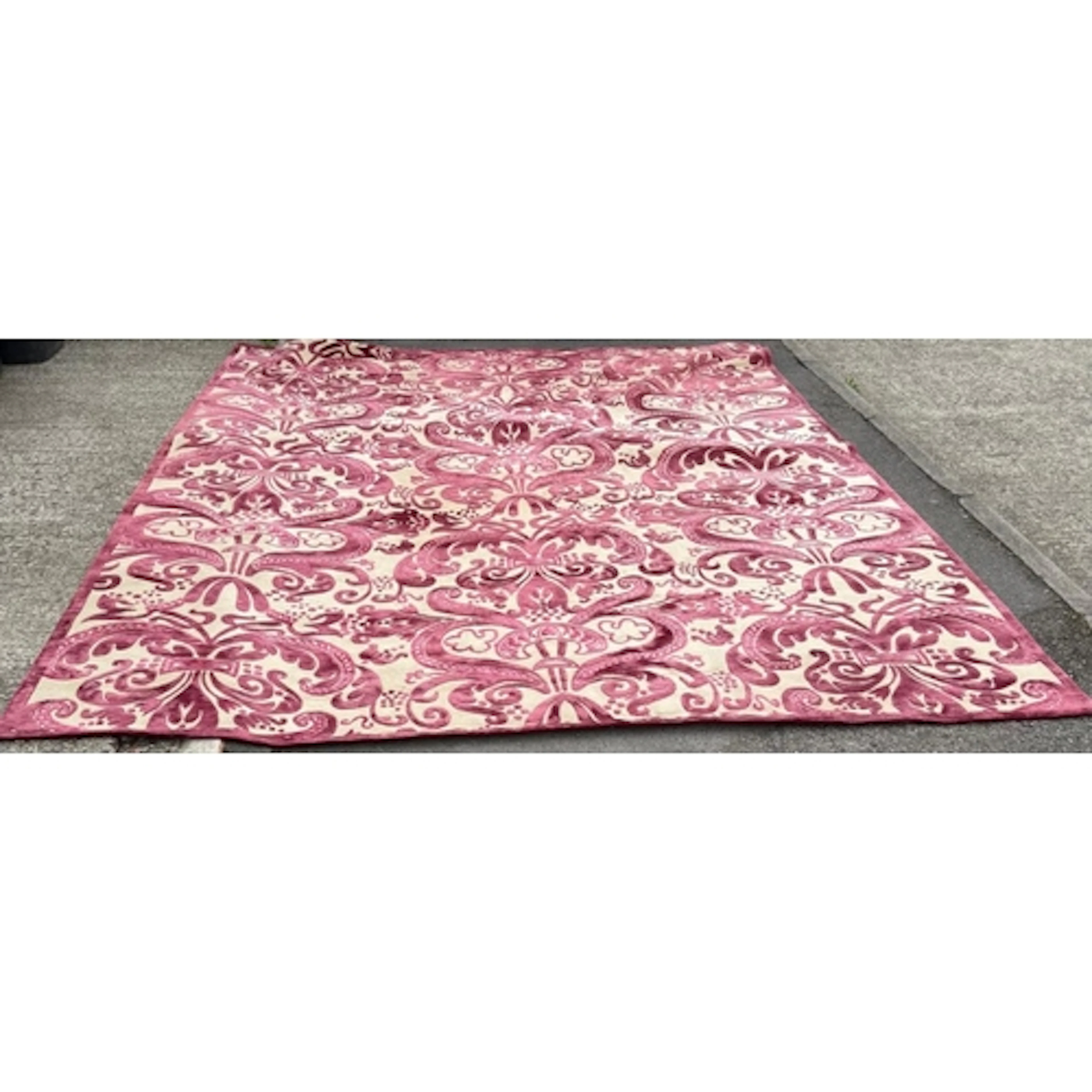 The Rug Company, hand loom deep red and cream rug, for Diane...