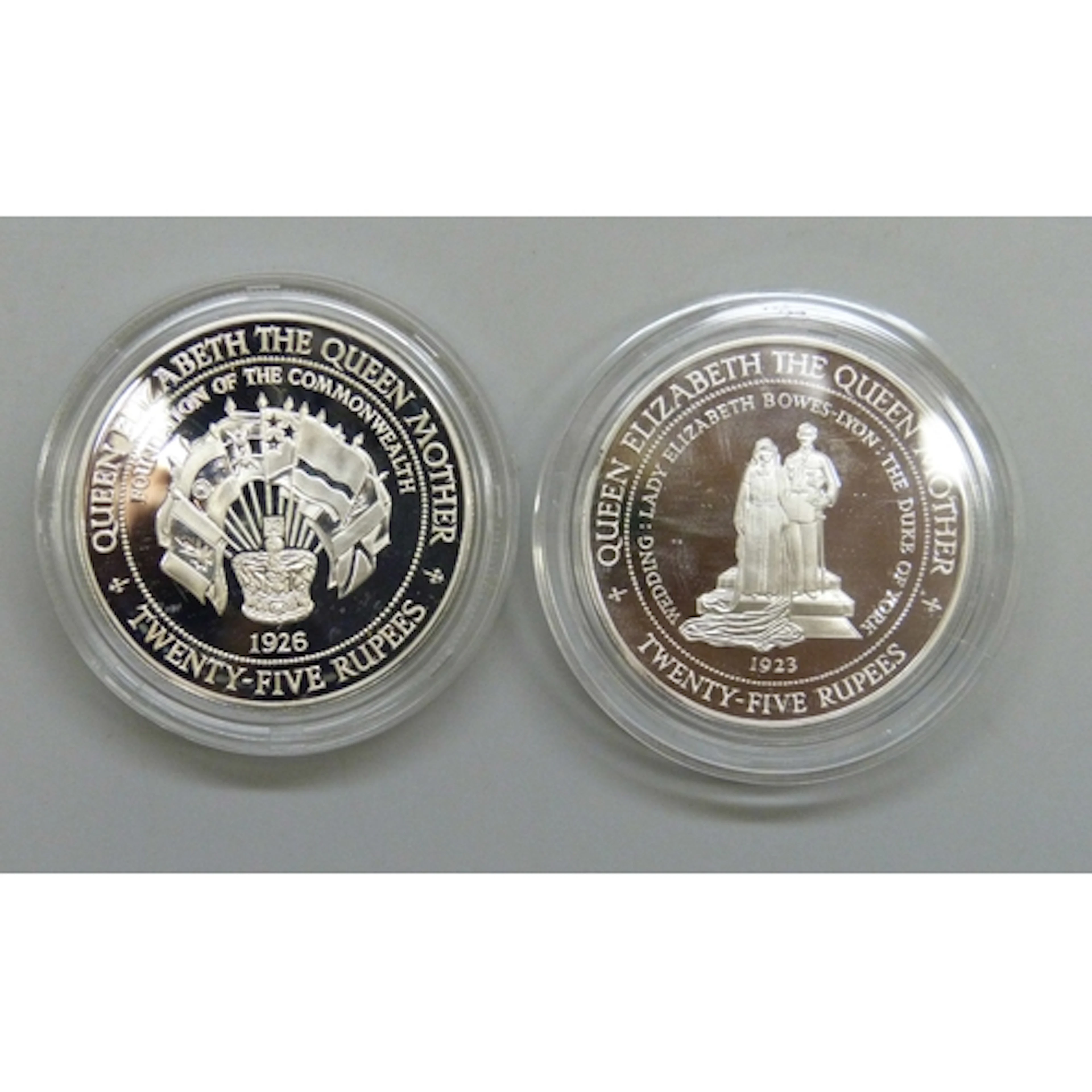 Coins - Queen Elizabeth the Queen Mother silver coins, two R...