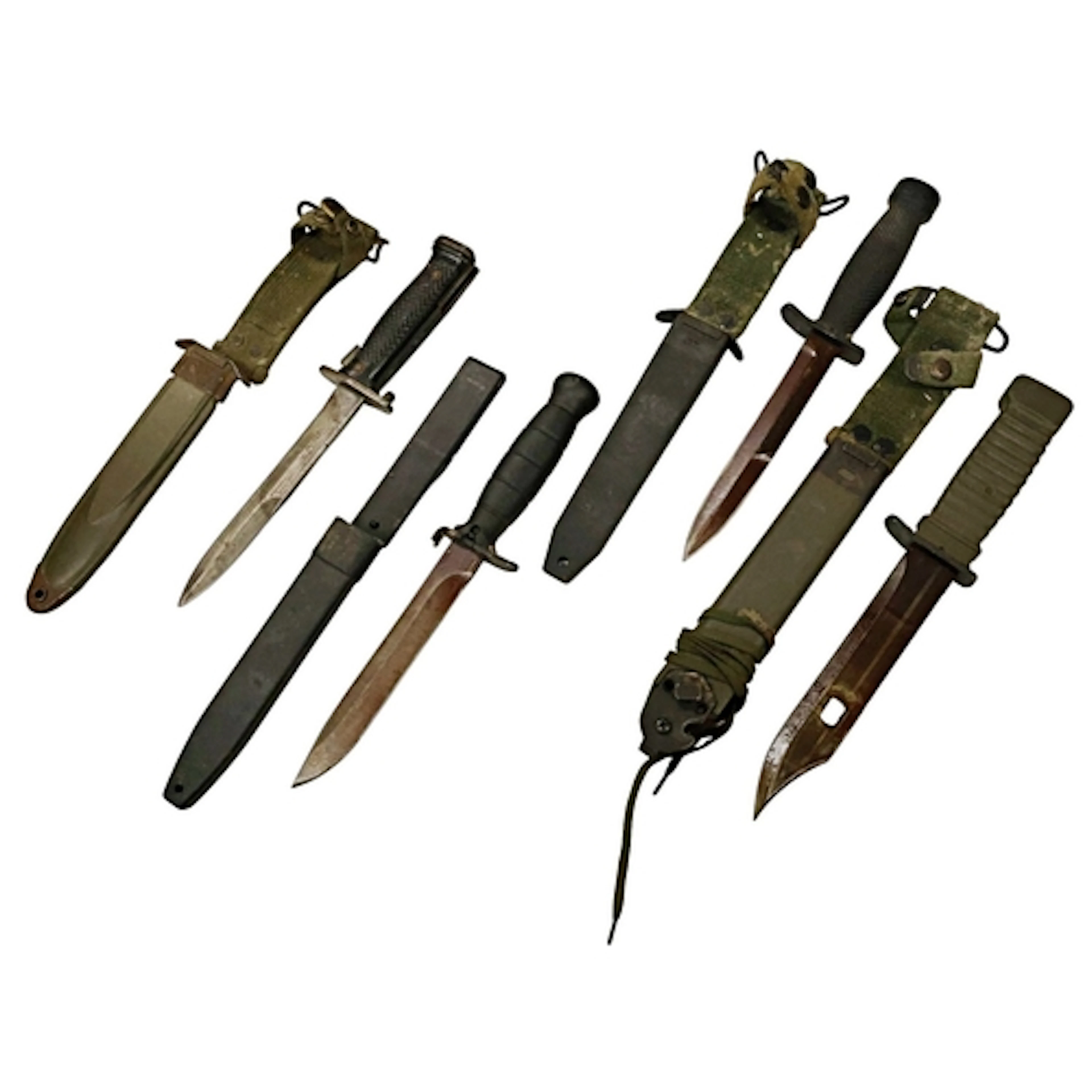 U.S vintage M5A1 bayonet with PWH scabbard, U.S. M7 bayonet ...
