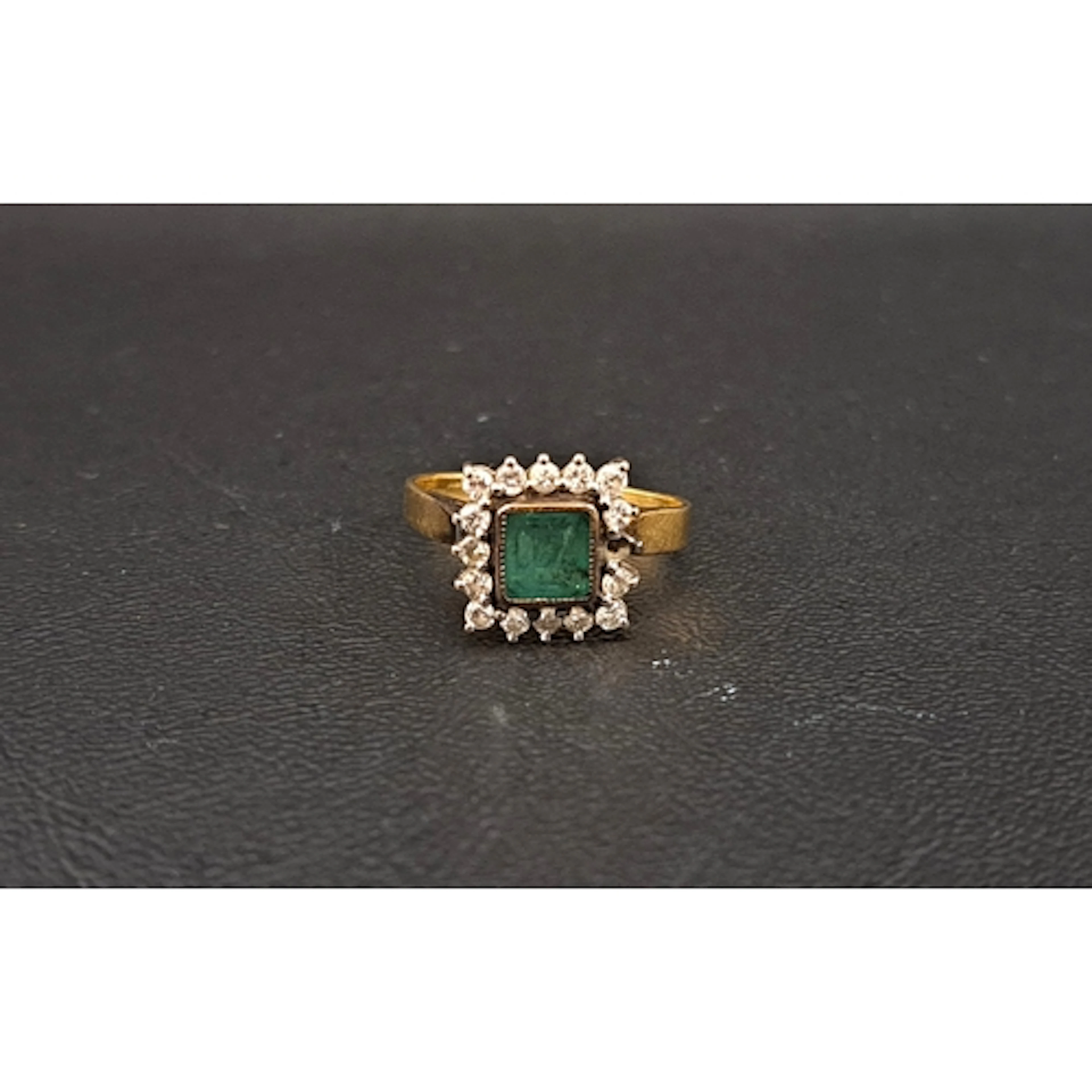 EMERALD AND DIAMOND CLUSTER the central square cut emerald ...