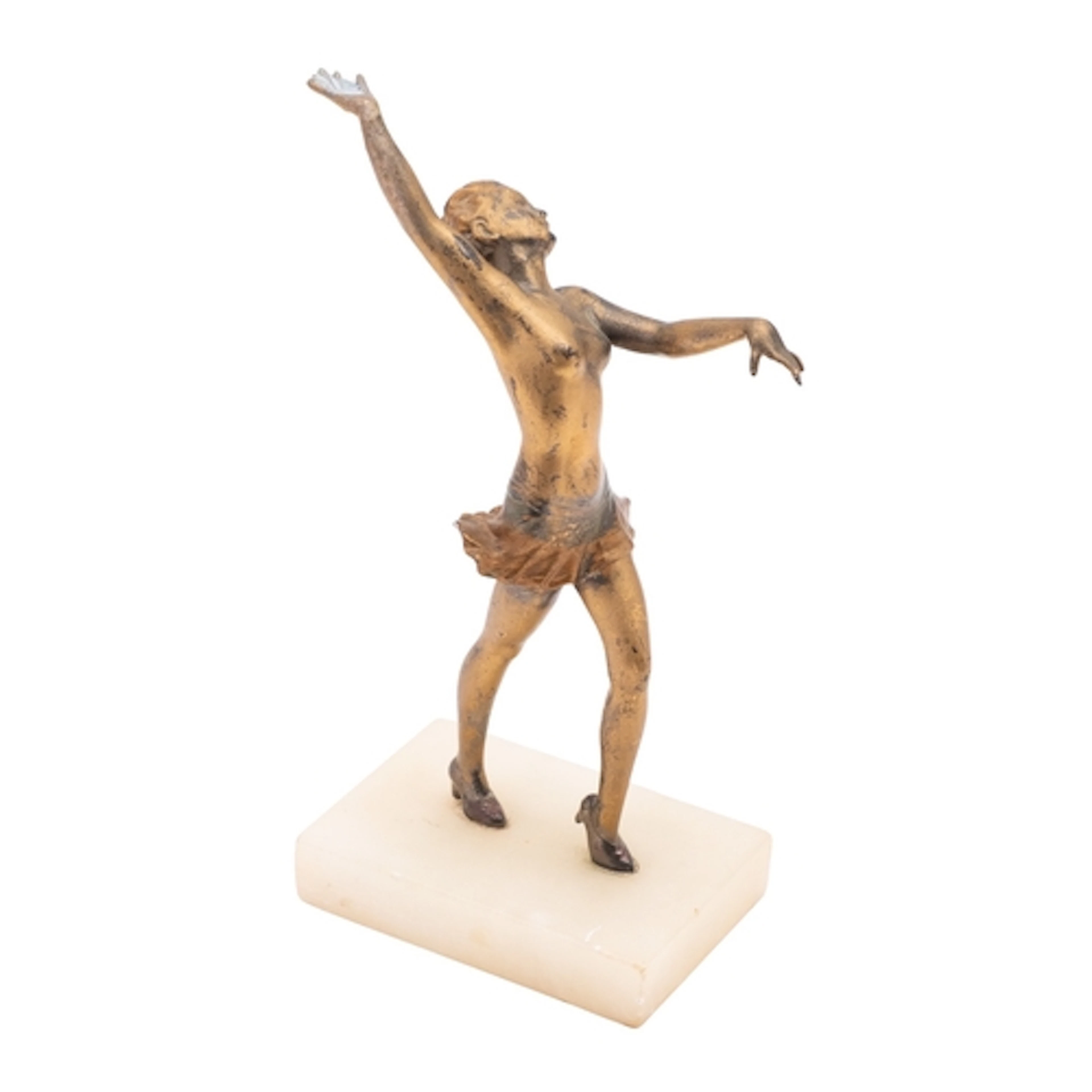 An Austrian cold painted bronze model of a dancing girl, in ...