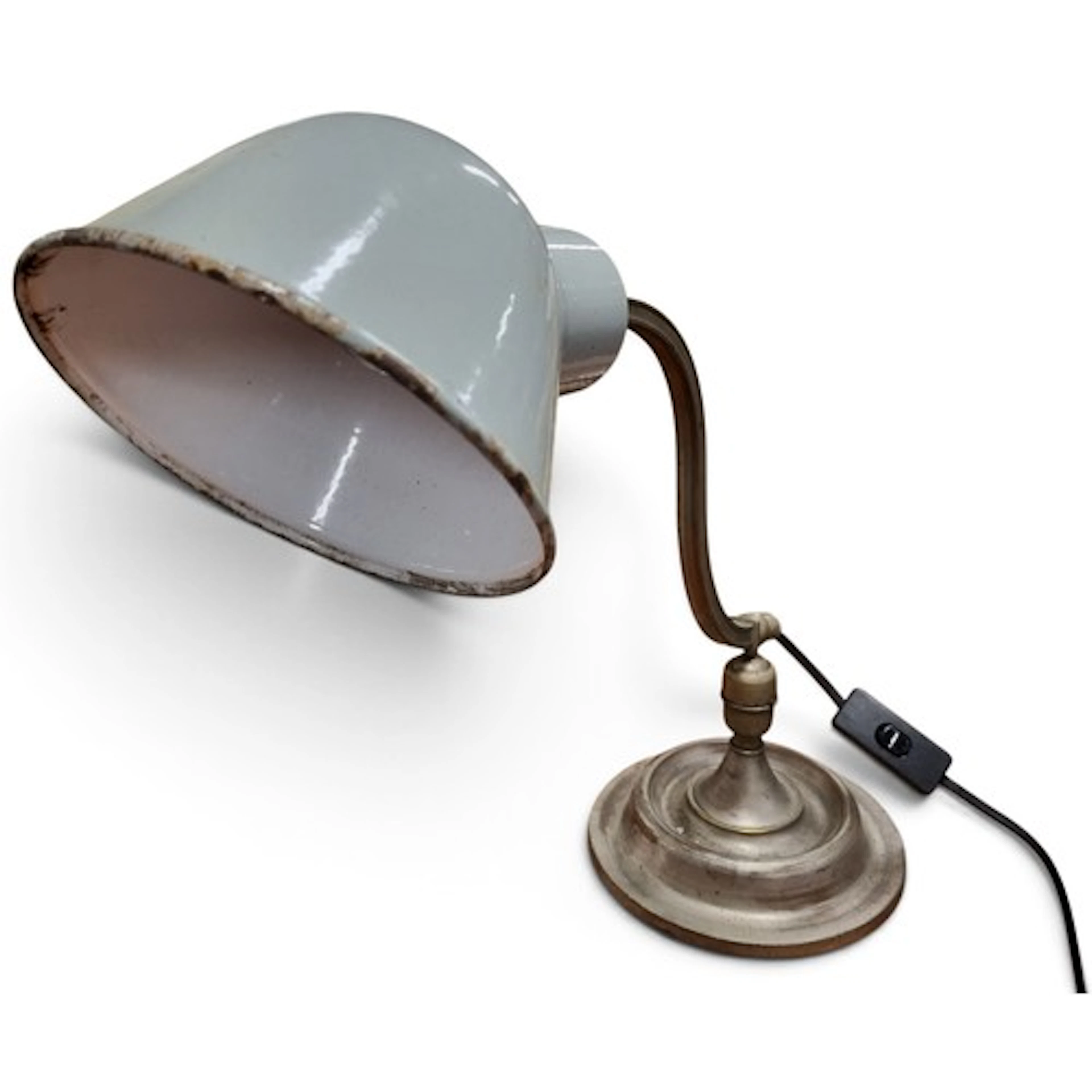 A good 1930-50s Desk Lamp with a heavy cast iron base and en...