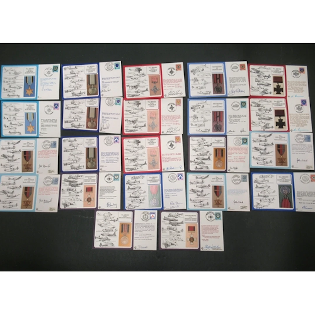 Group of forty four signed First Day Covers by various milit...
