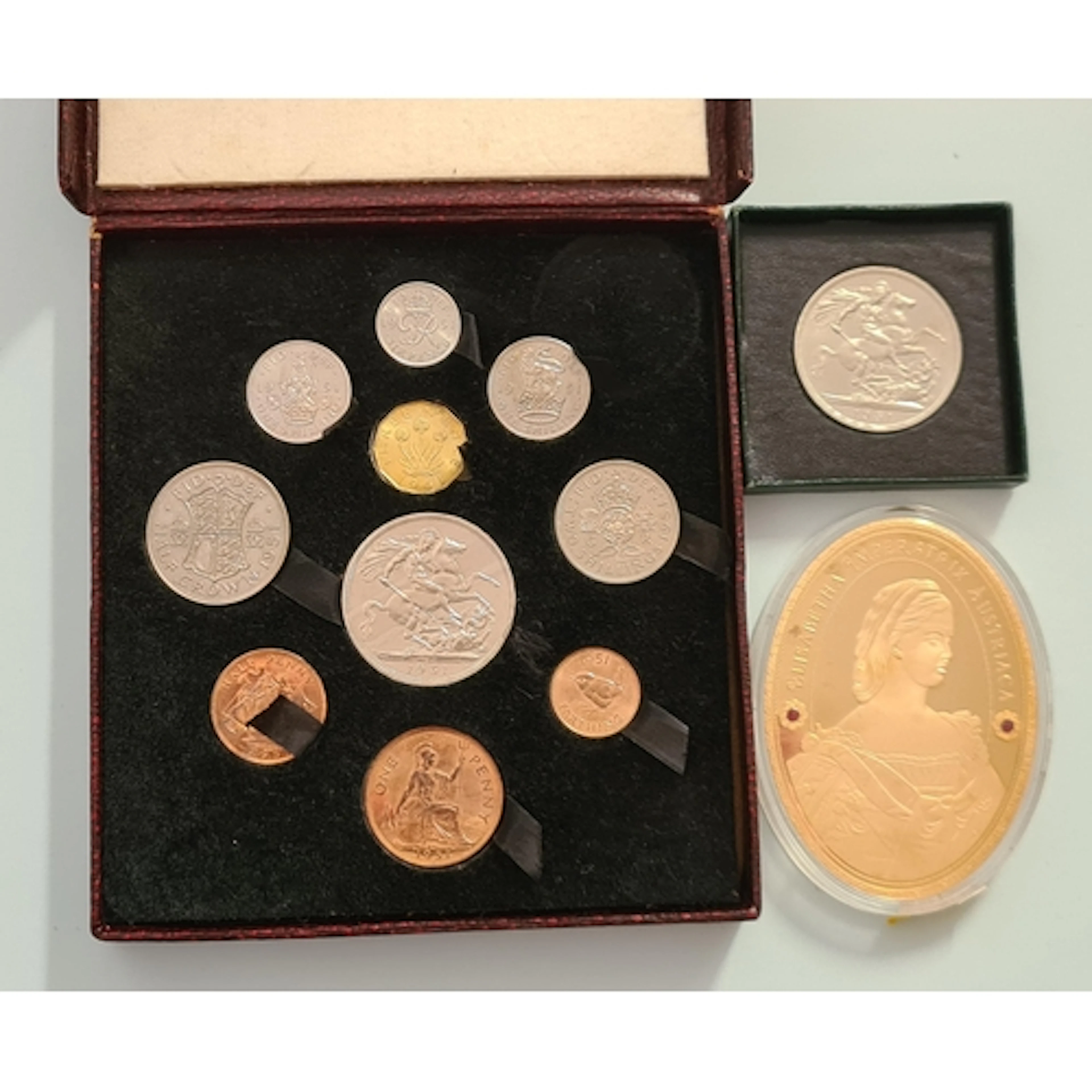 1951 Festival of Britain Royal Mint Proof Set, 10 coins Fart...