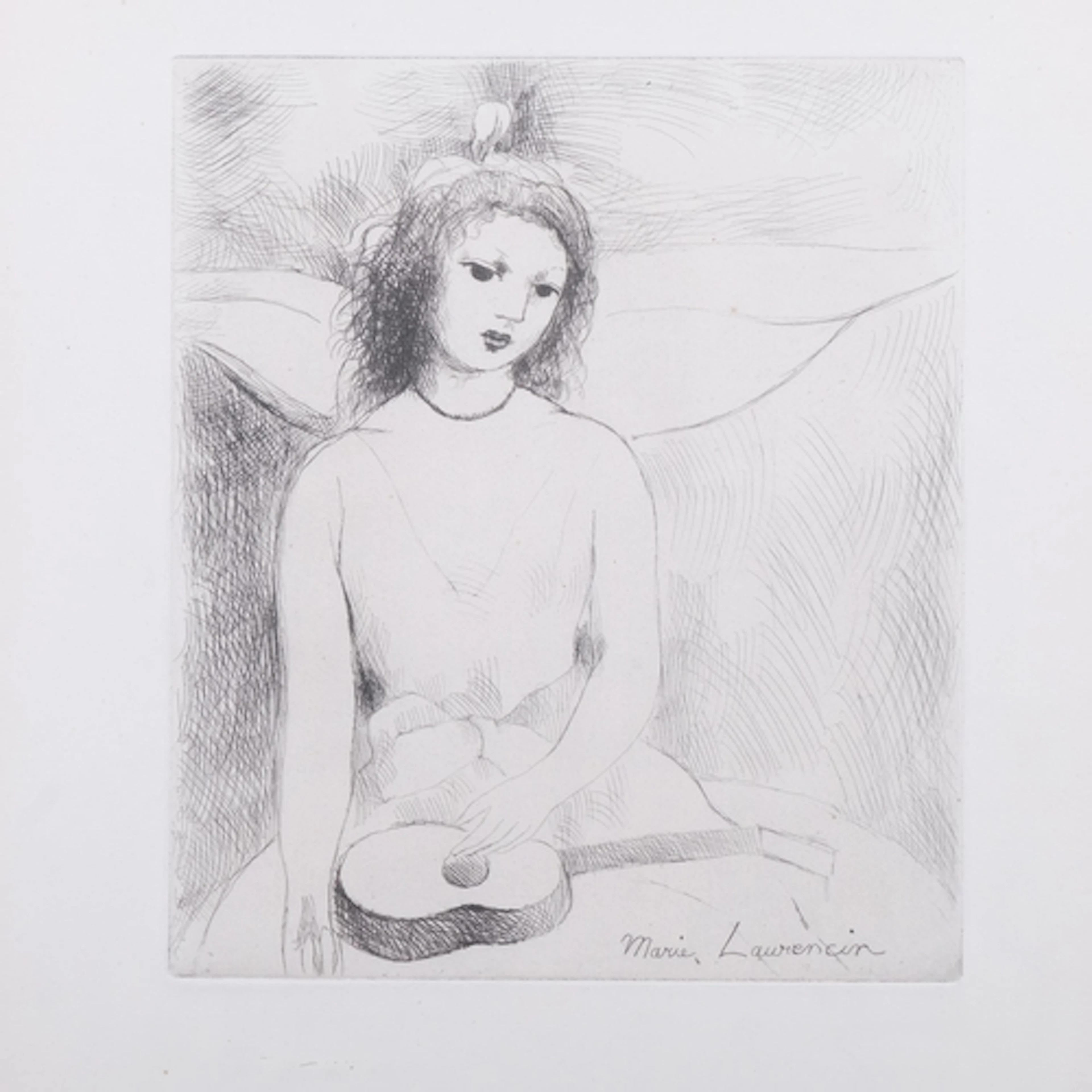 Marie Laurencin, Girl With Guitar, 1946 issue no. 194/300, c...