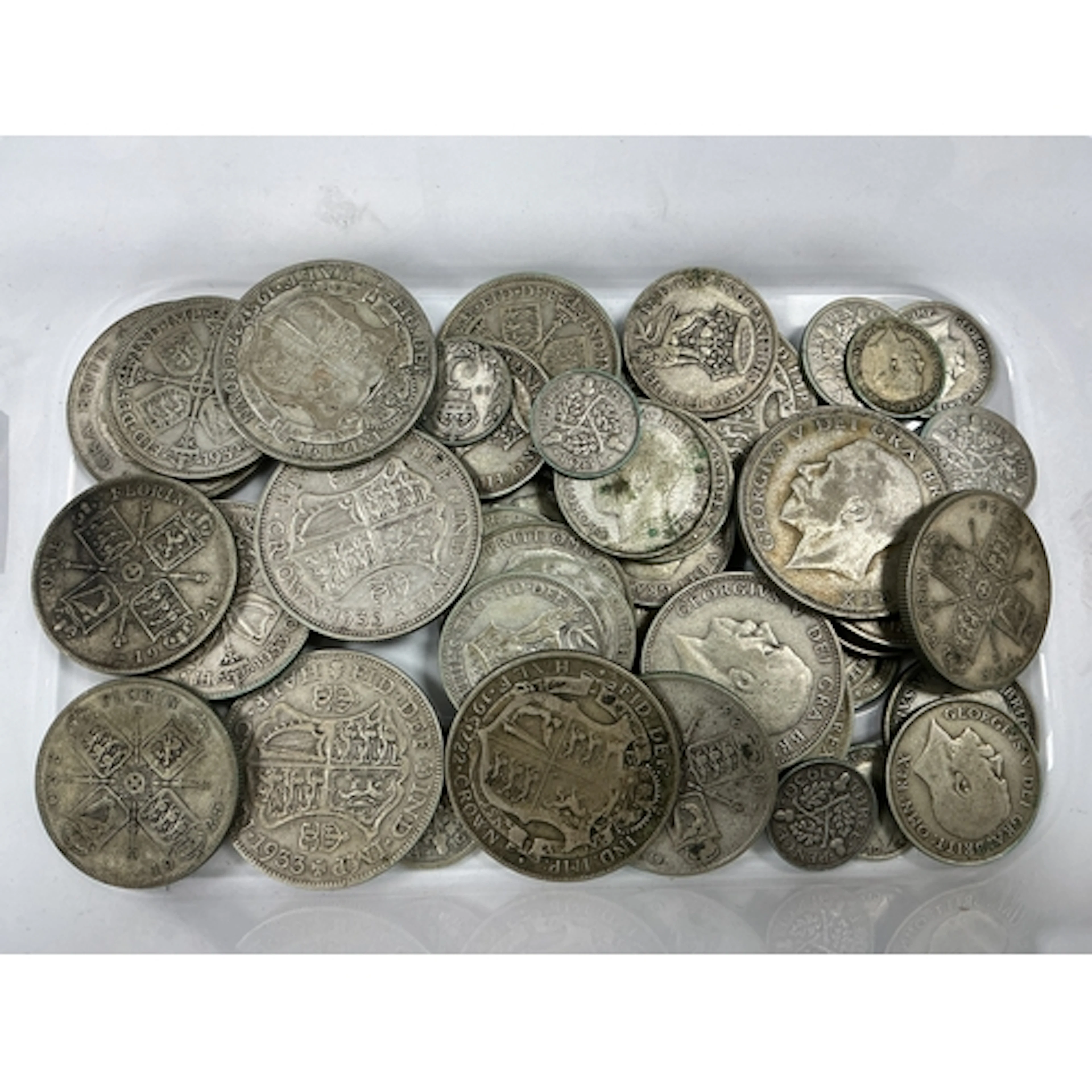 Collection Of GB Pre 1947 Silver Coins, includes half crowns...
