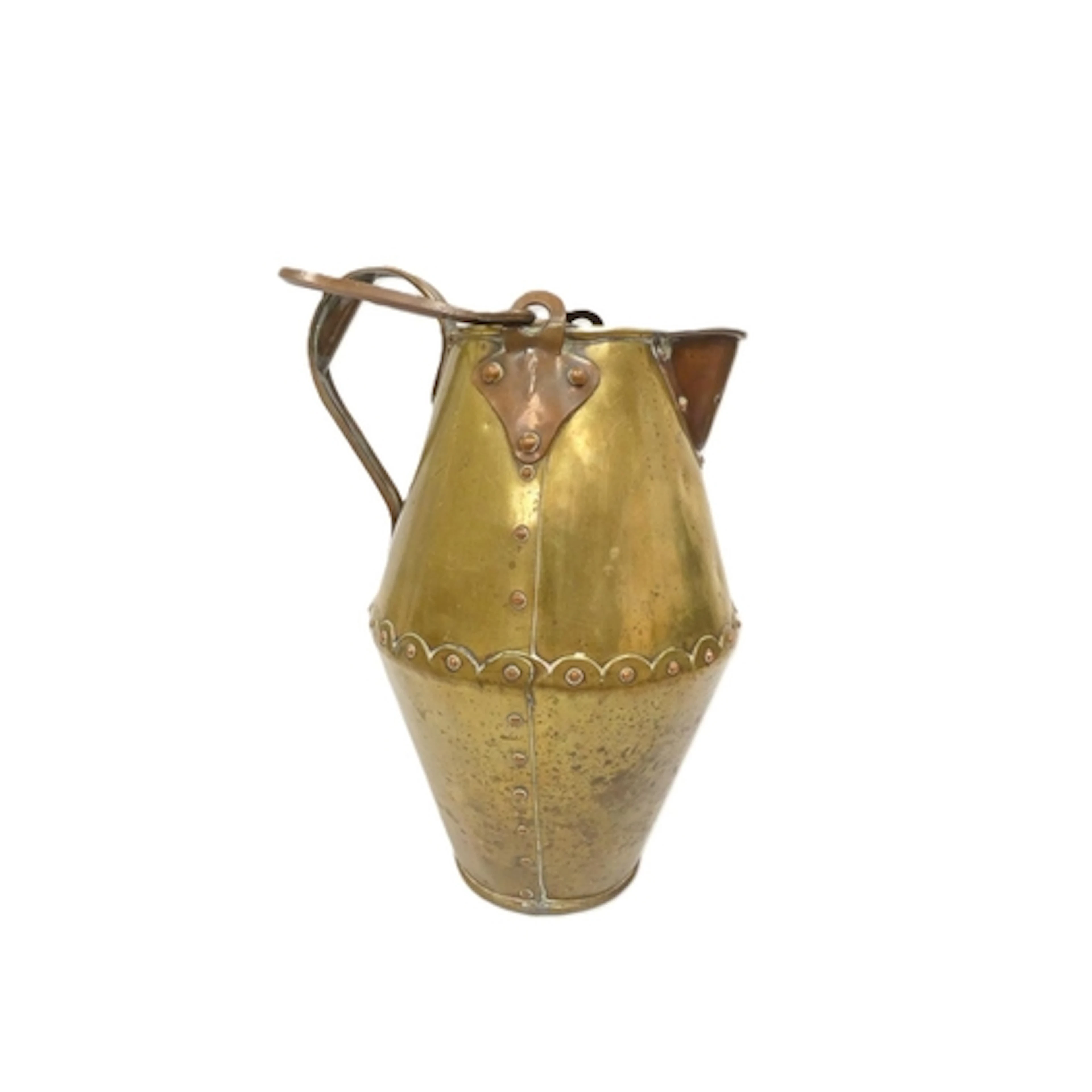 Newton School of Metalwork. Arts & Crafts brass jug with...